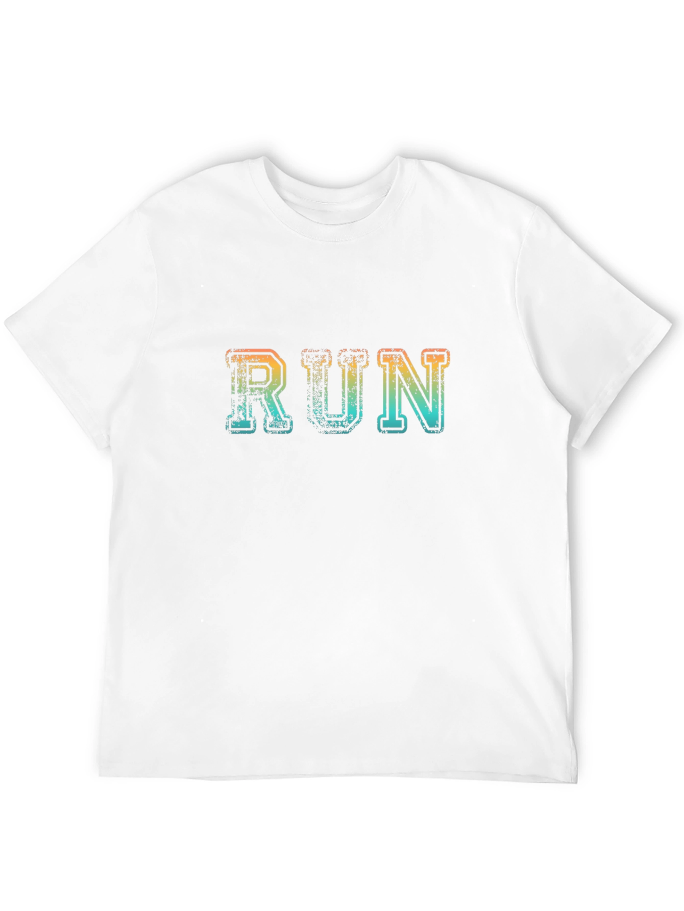 Black Retro Style "RUN" Graphic Tee - Black view 12