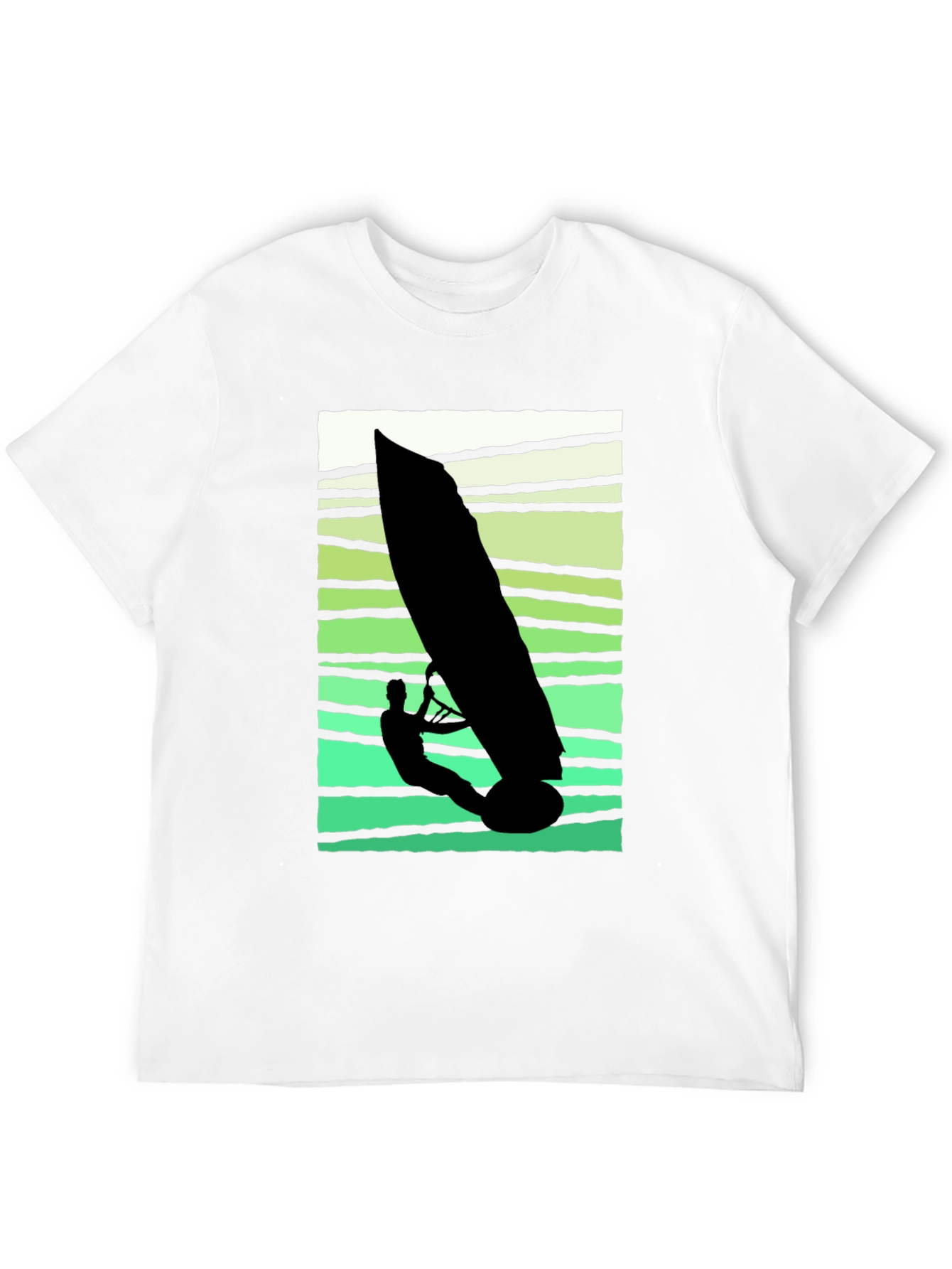 Black Windsurfer Graphic Tee - Cool Summer Vibes view 12