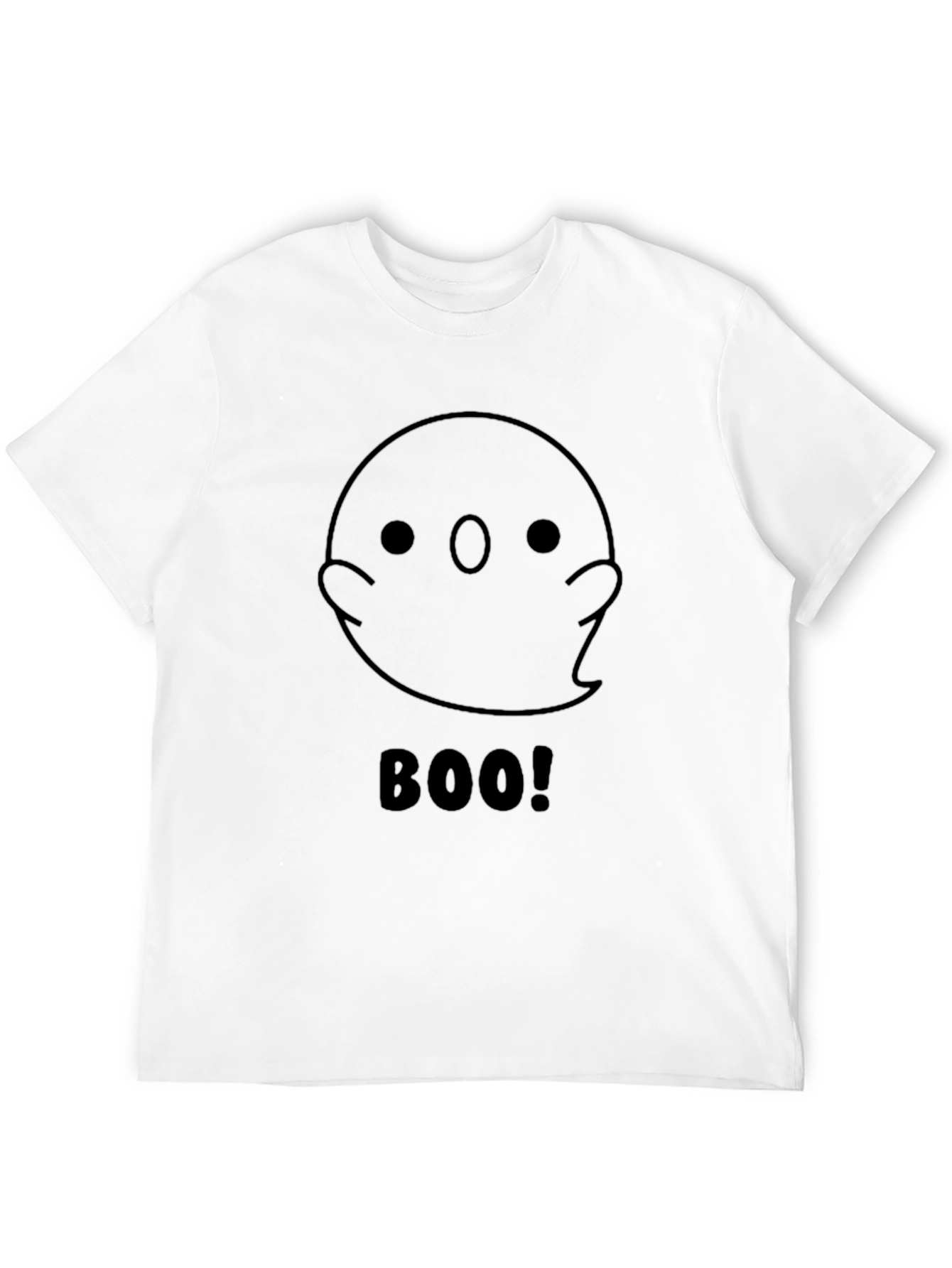 Black Boo! Ghost Graphic Black T-Shirt view 12