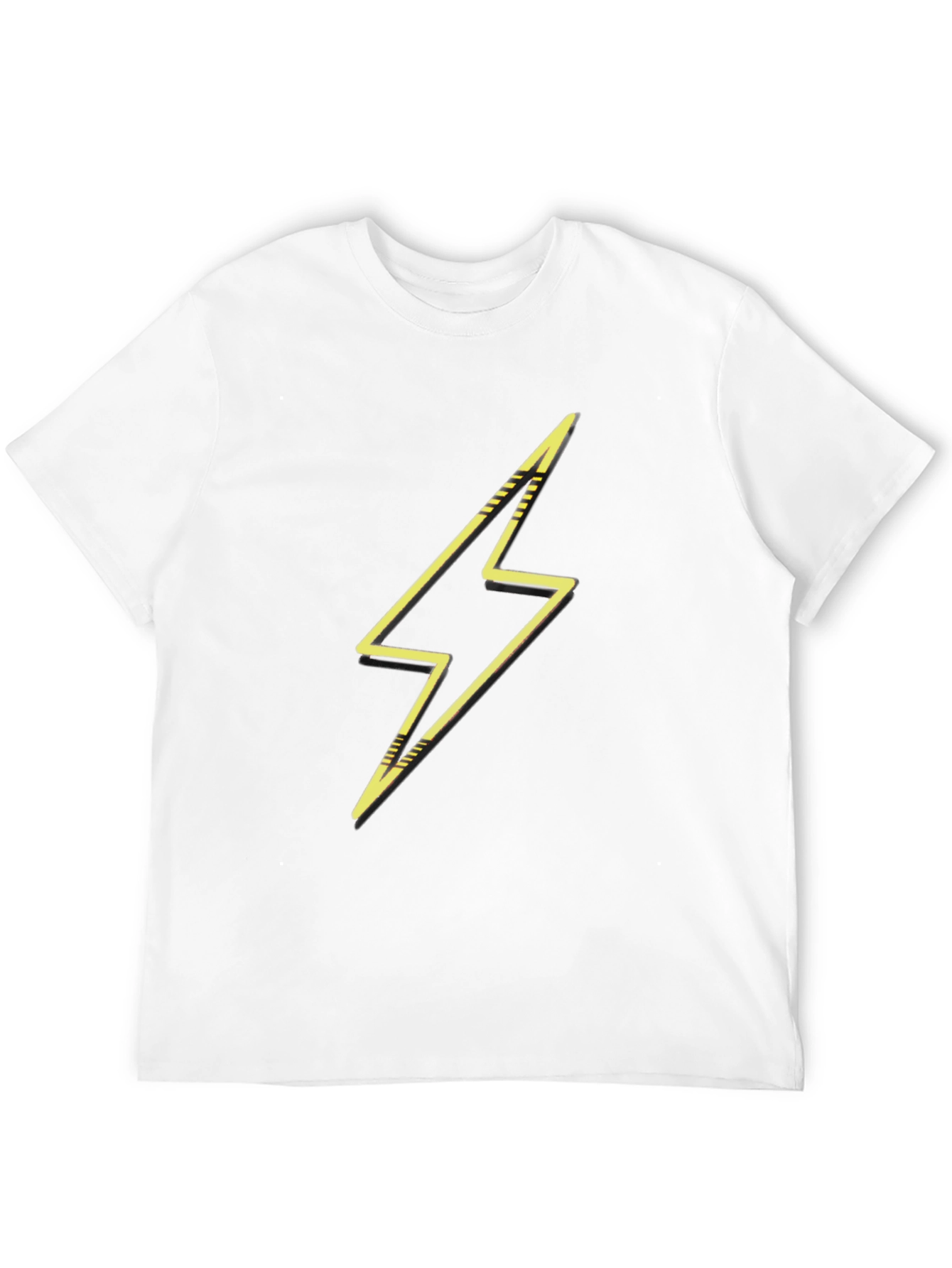 Black Lightning Bolt Graphic Black T-Shirt view 12