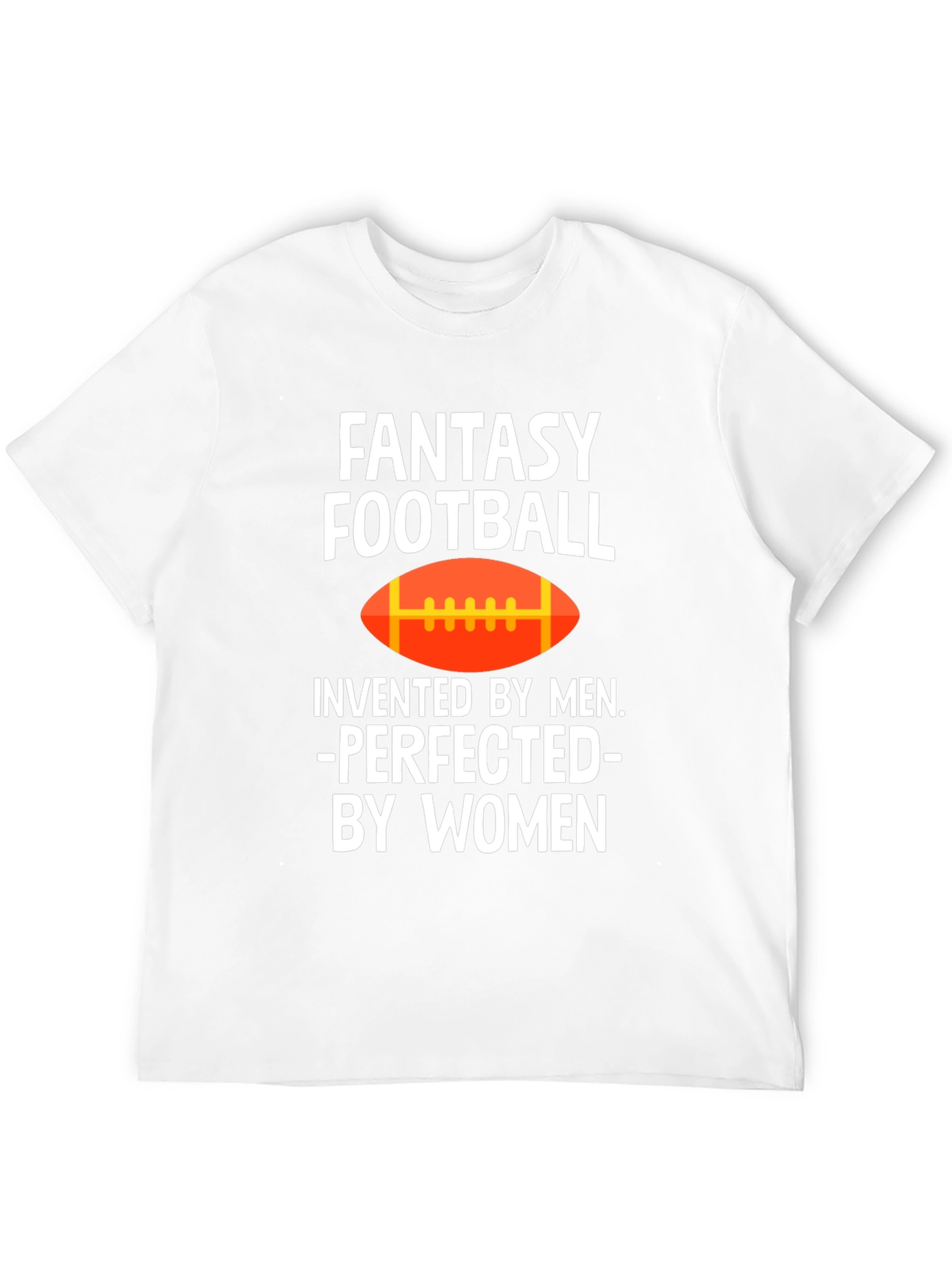 Black Fantasy Football T-Shirt - Invented by Men, Perfected by Women view 12