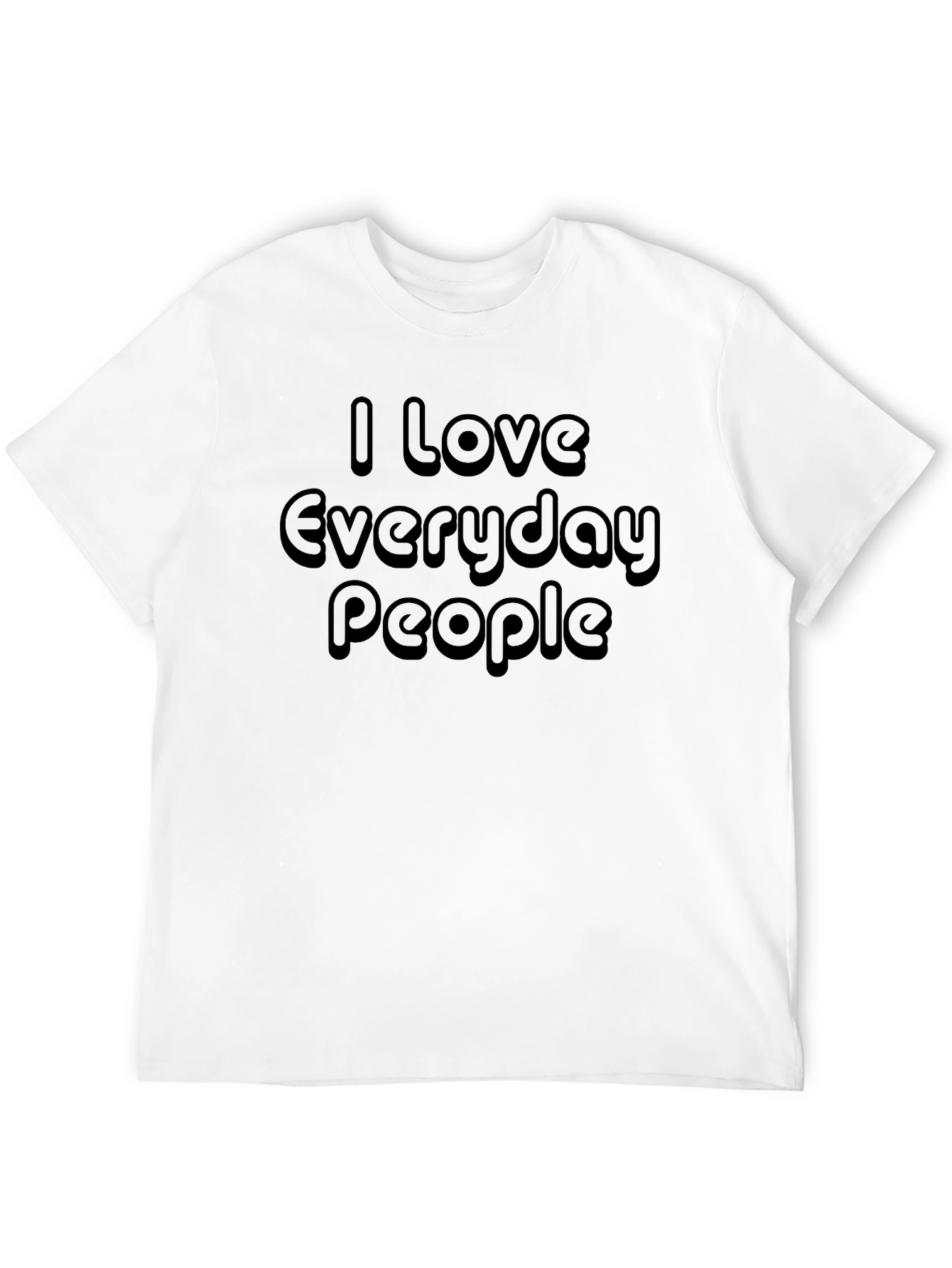Black I Love Everyday People Graphic Tee - Black view 12
