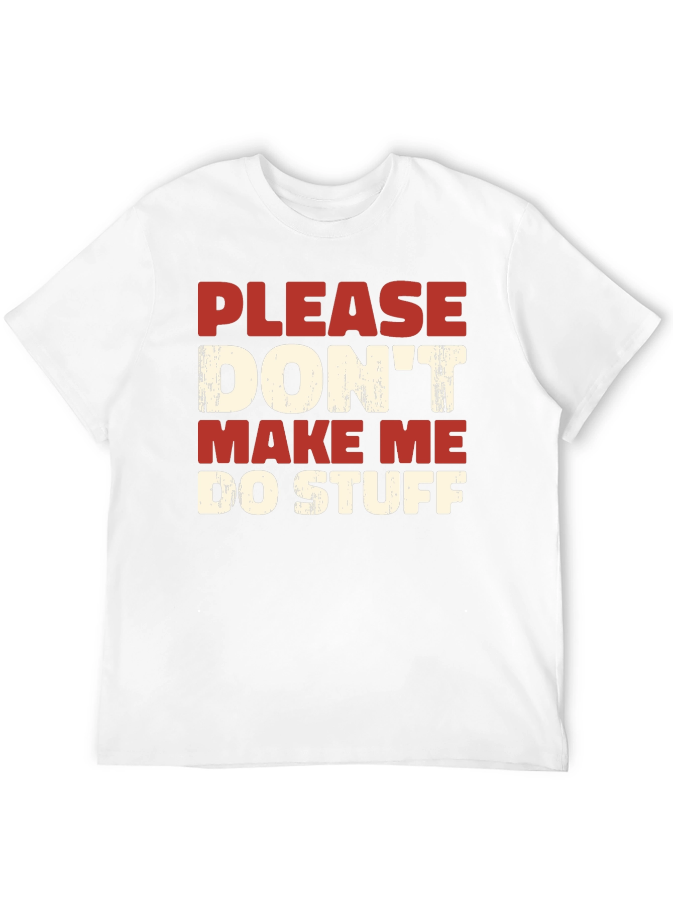 Black Funny Graphic Tee: Please Don't Make Me Do Stuff view 12