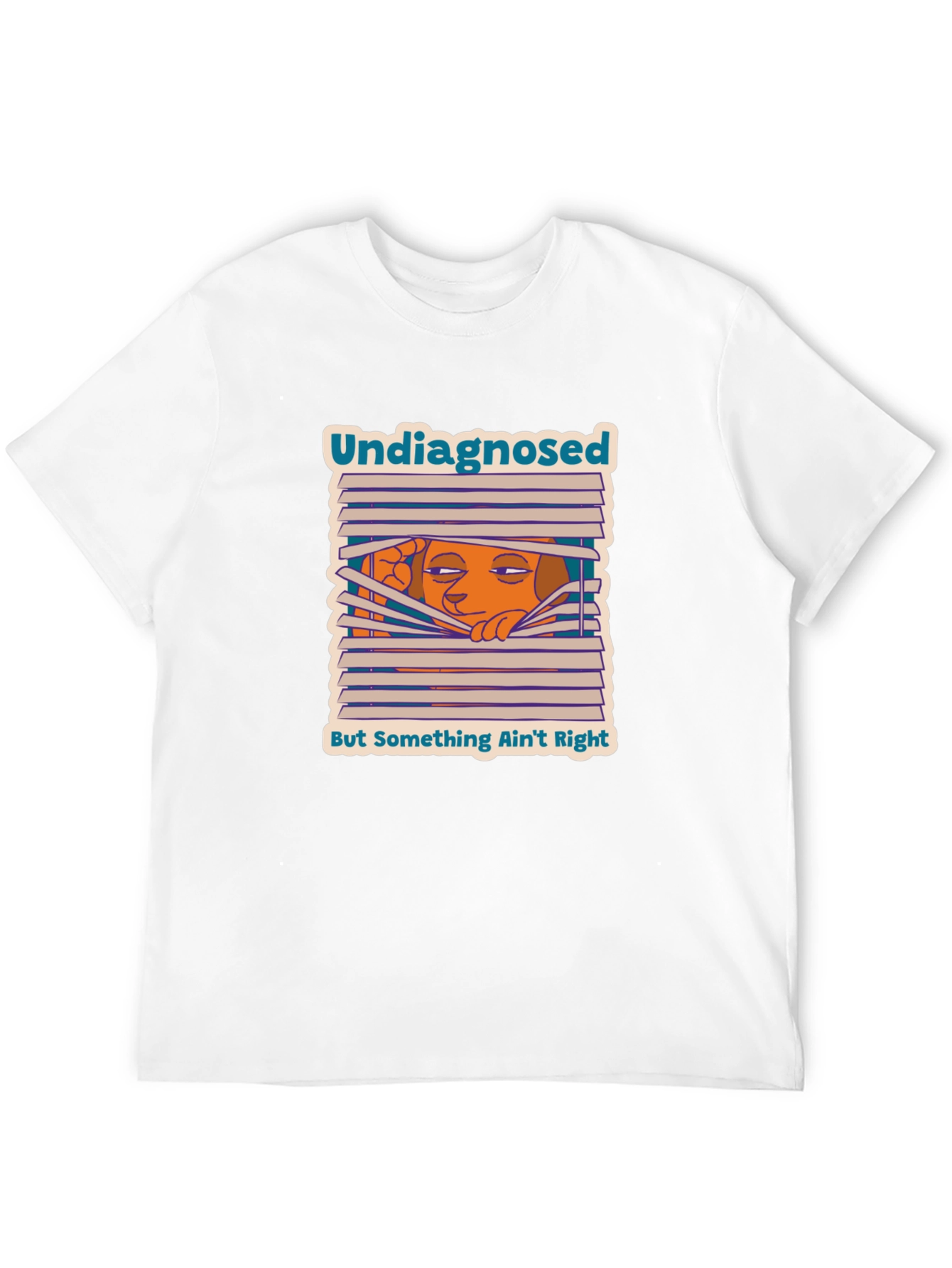 Black Undiagnosed Tee: Something Ain't Right - Comfy Novelty T-Shirt view 12