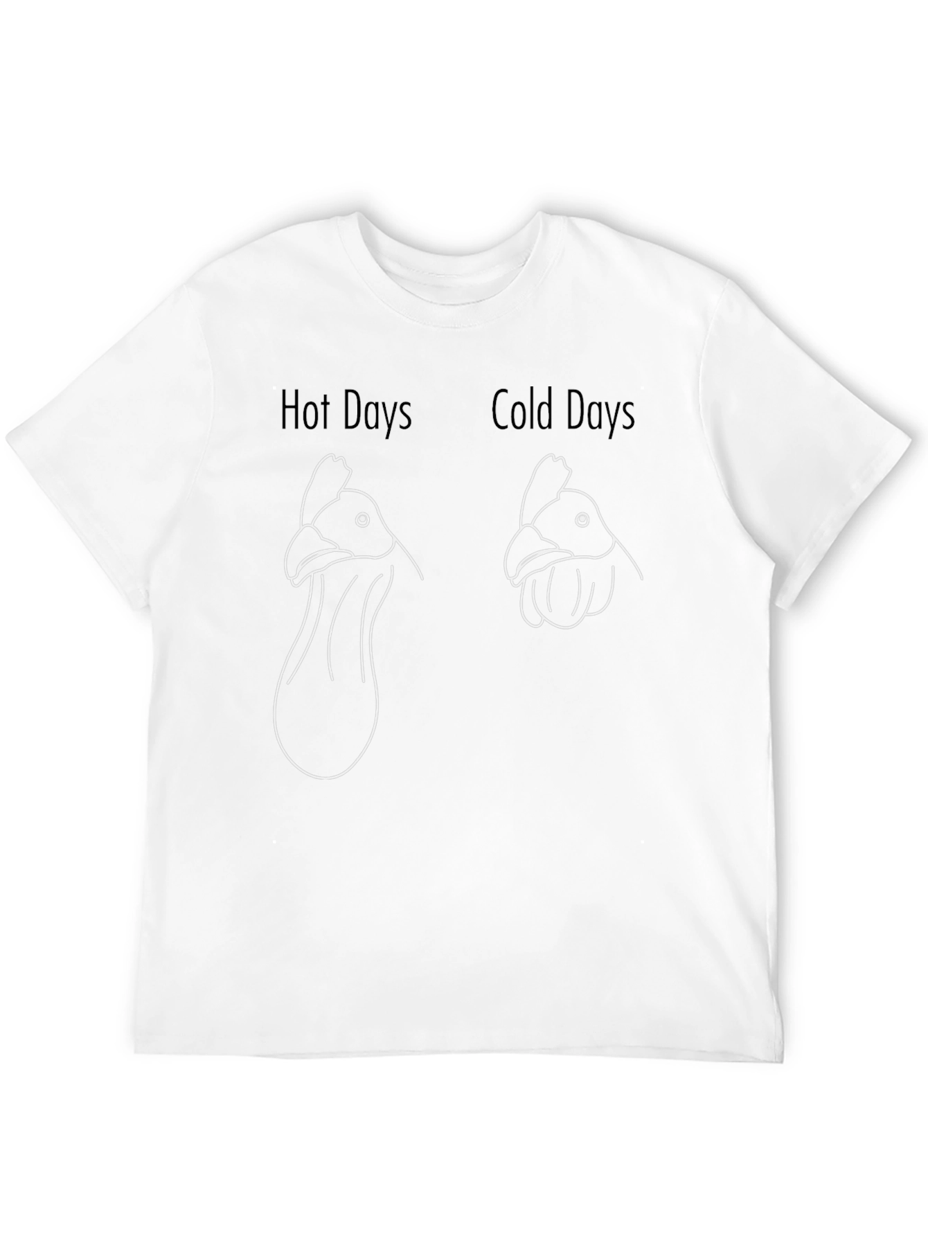 Black Funny Chicken Hot Cold Days Graphic Tee view 12