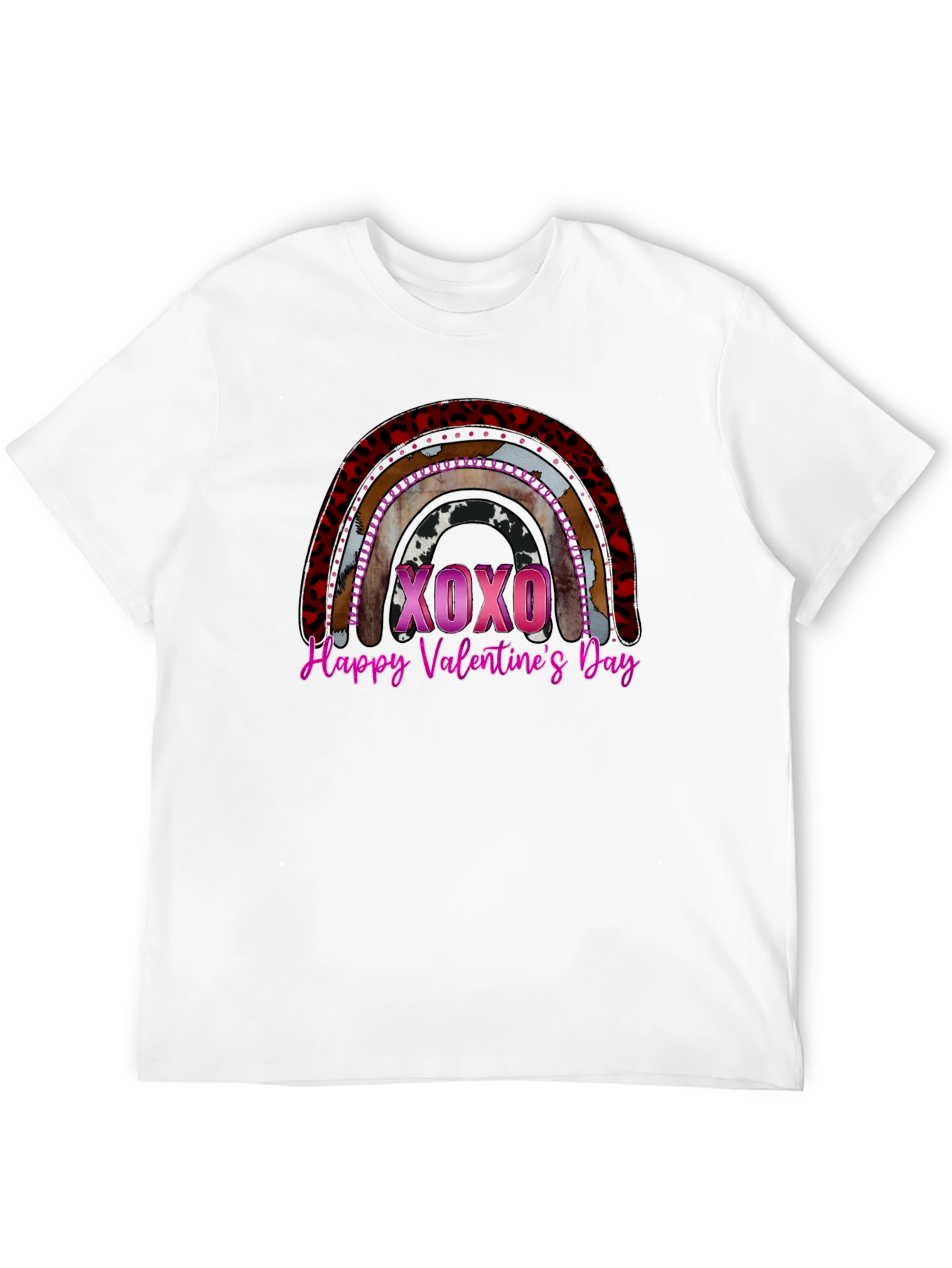 Black Valentine's Day Rainbow Graphic Tee view 12