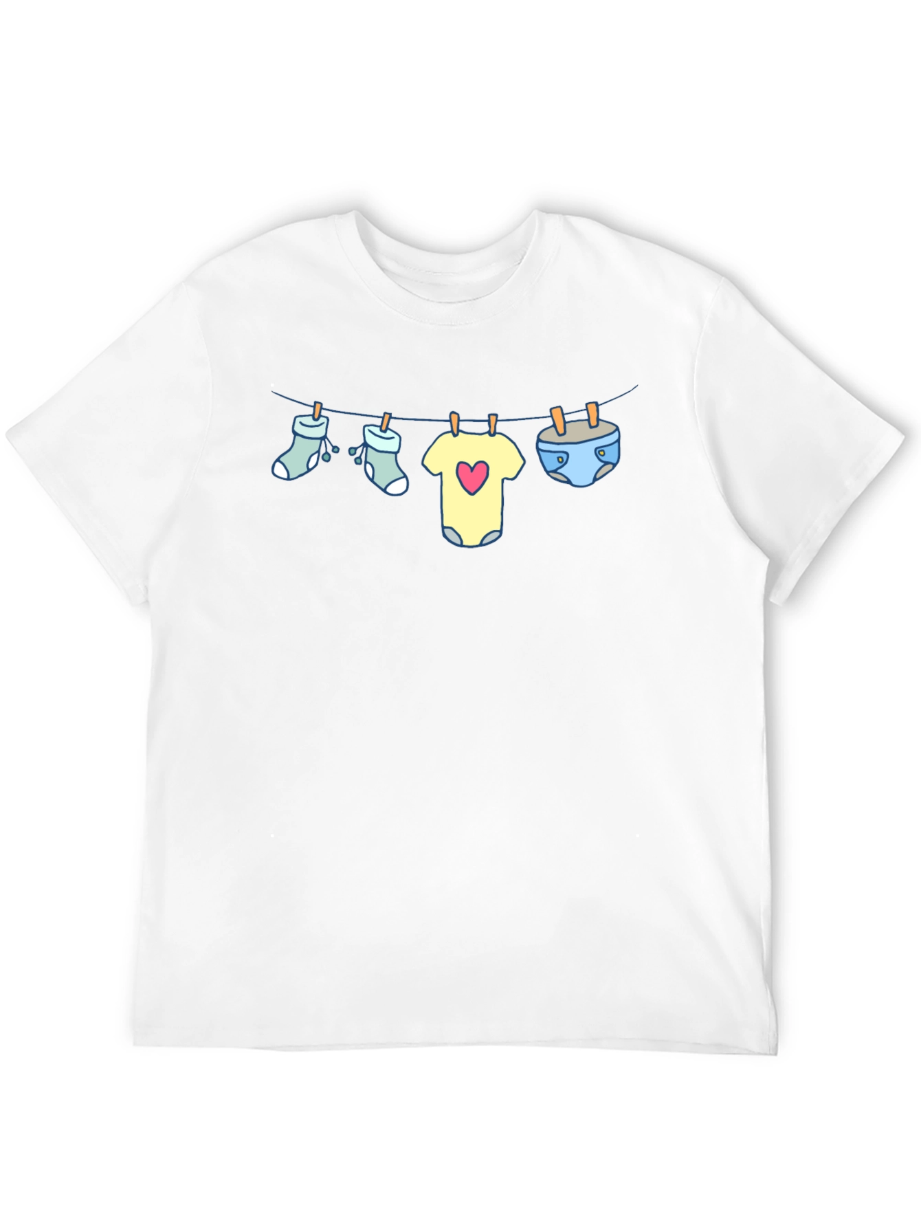 Black Baby Clothesline Graphic Tee - Soft Black T-Shirt view 12