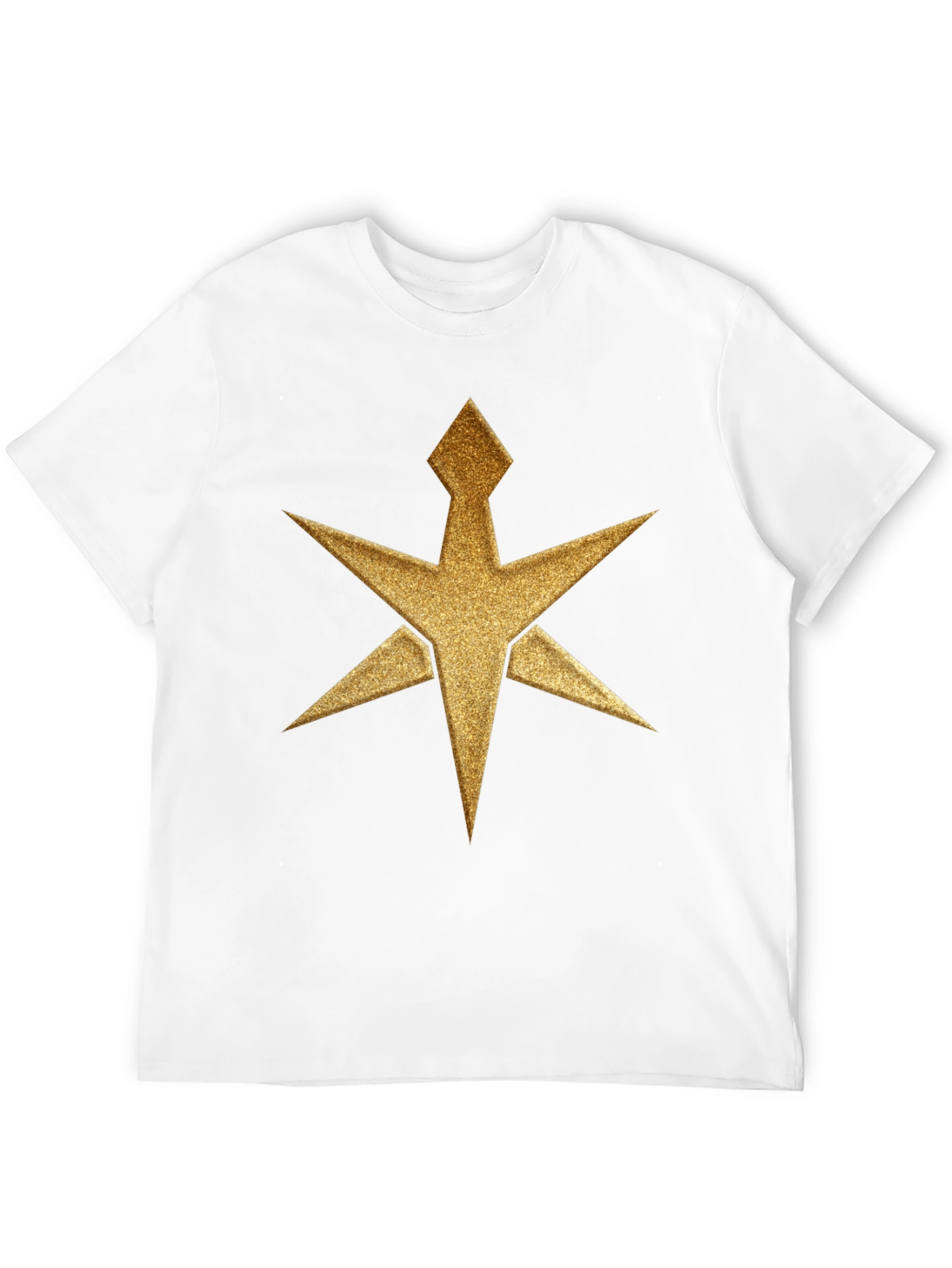 Black Gold Starburst Graphic Tee - Black Cotton Blend view 12