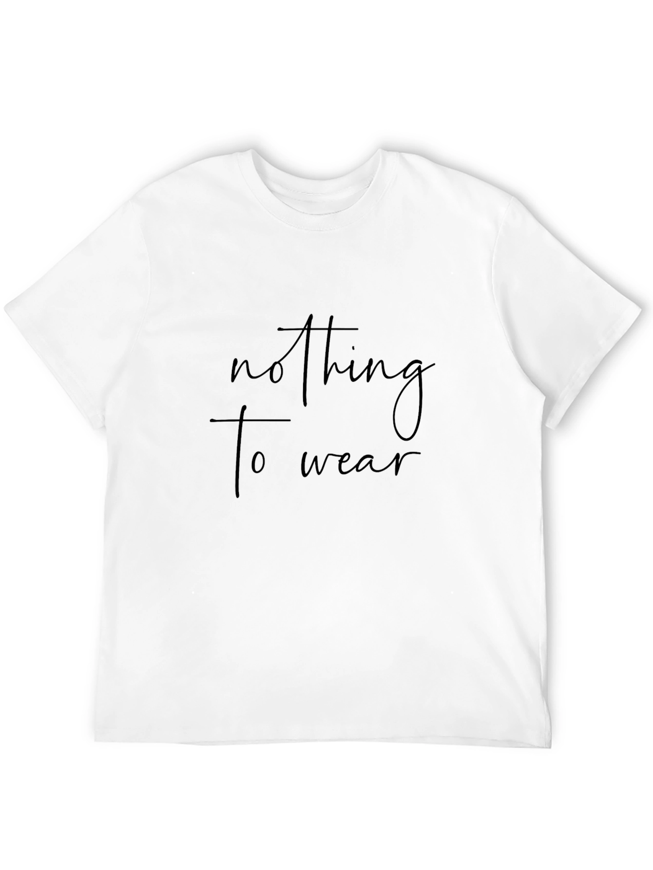 Black Nothing to Wear Graphic Tee - Stylish Black Cotton T-Shirt view 12