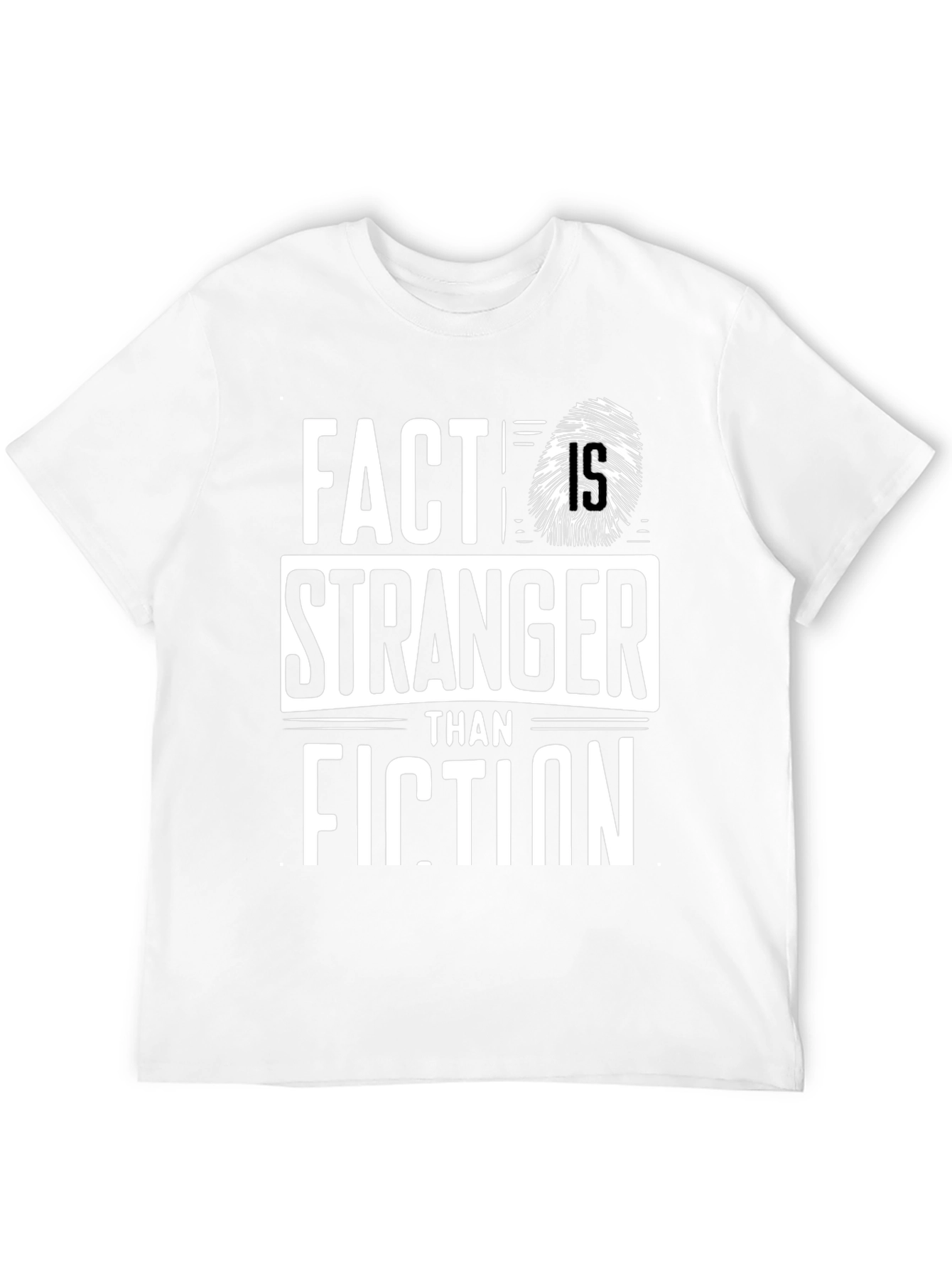 Black Fact Stranger Than Fiction Graphic Tee view 12