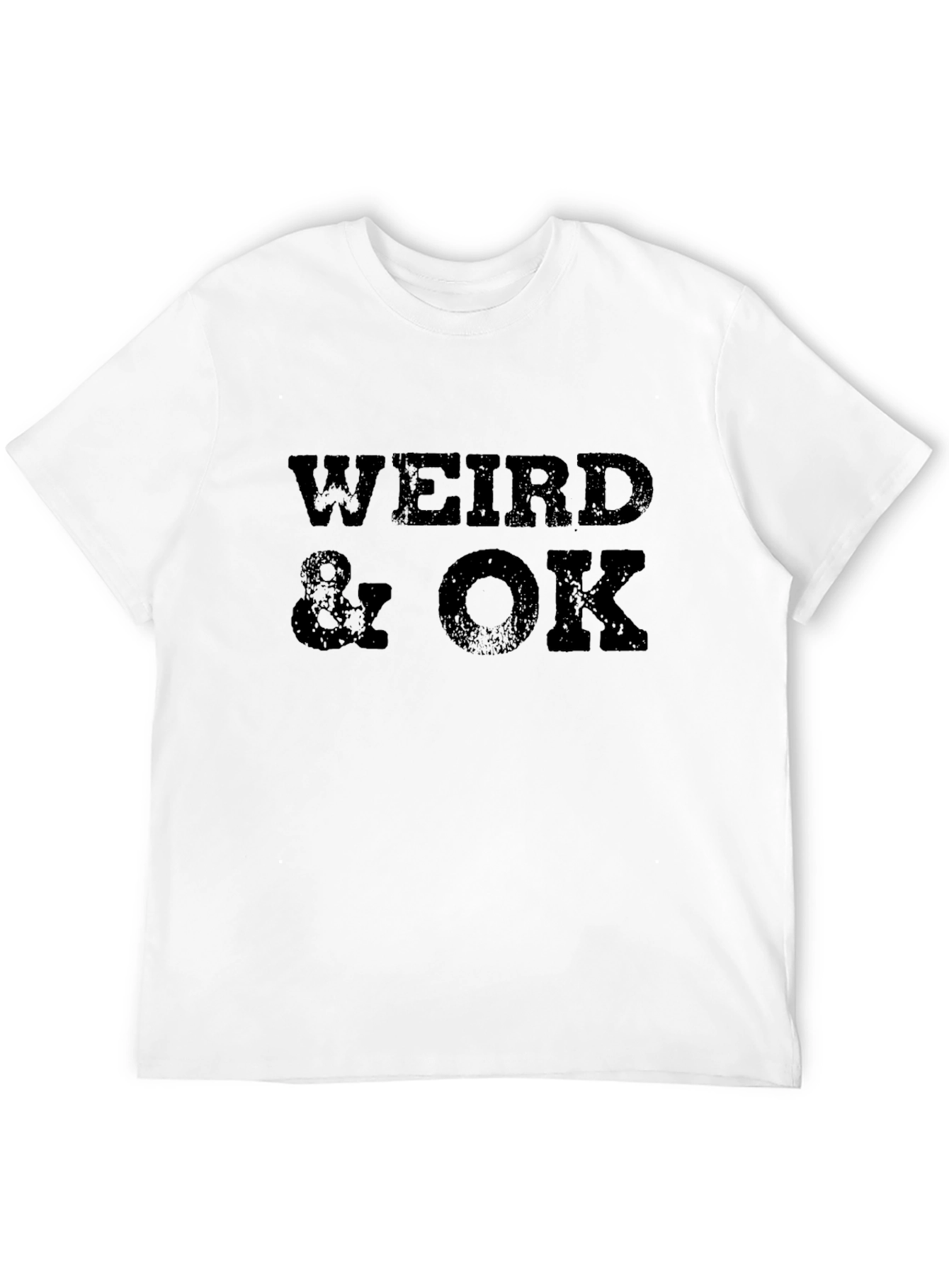 Black Weird & OK Graphic Tee - Men's Black T-Shirt view 12