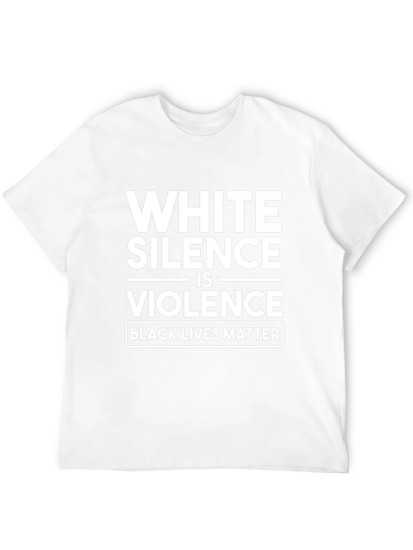 Black White Silence is Violence Black Lives Matter T-Shirt view 12