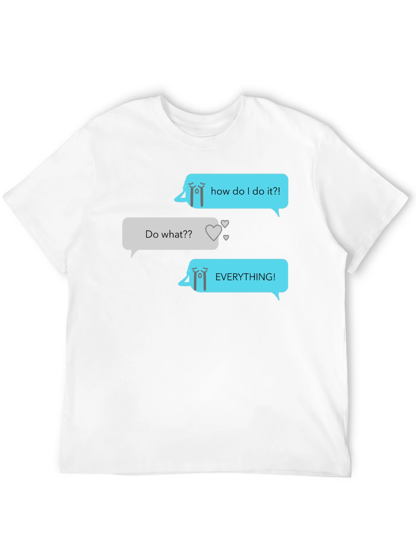 Black Humorous Graphic Texting T-Shirt view 12