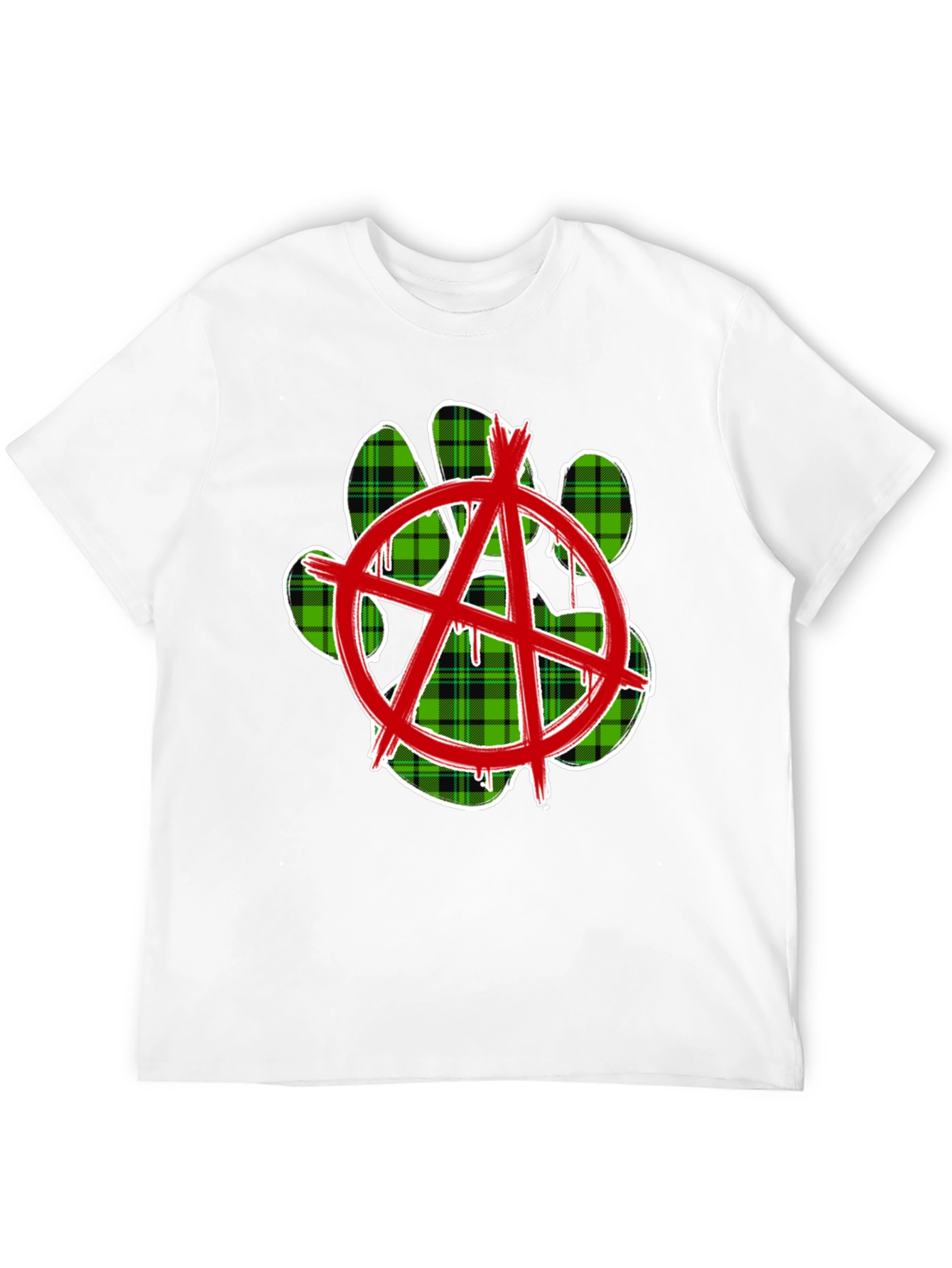 Black Anarchy Paw Print Graphic Tee view 12