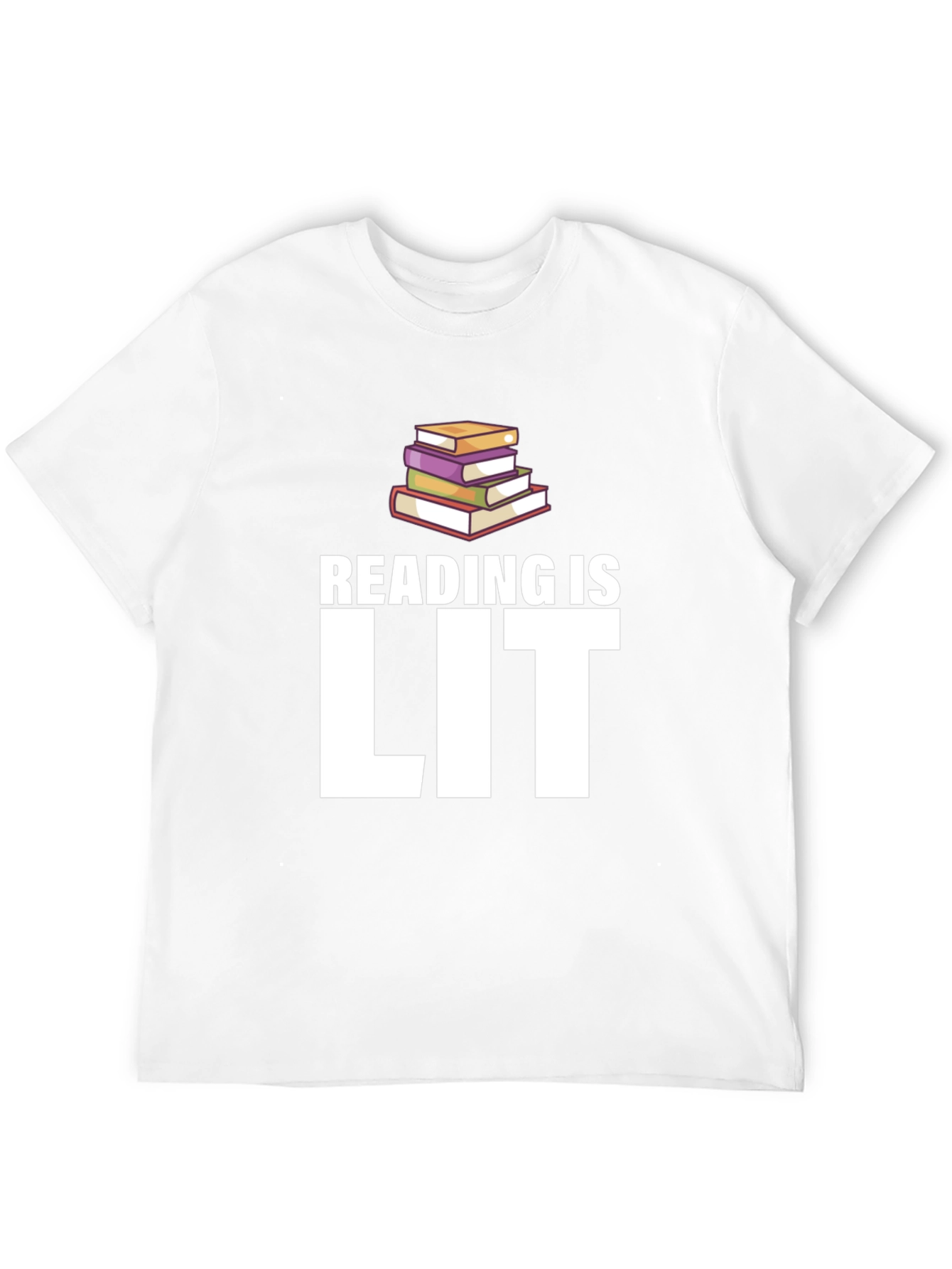 Black Reading is Lit Graphic Tee - Black Cotton T-Shirt view 12