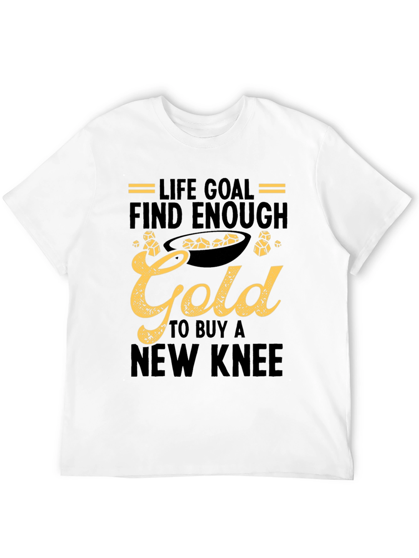 Black Life Goal Gold New Knee Funny T-Shirt view 12