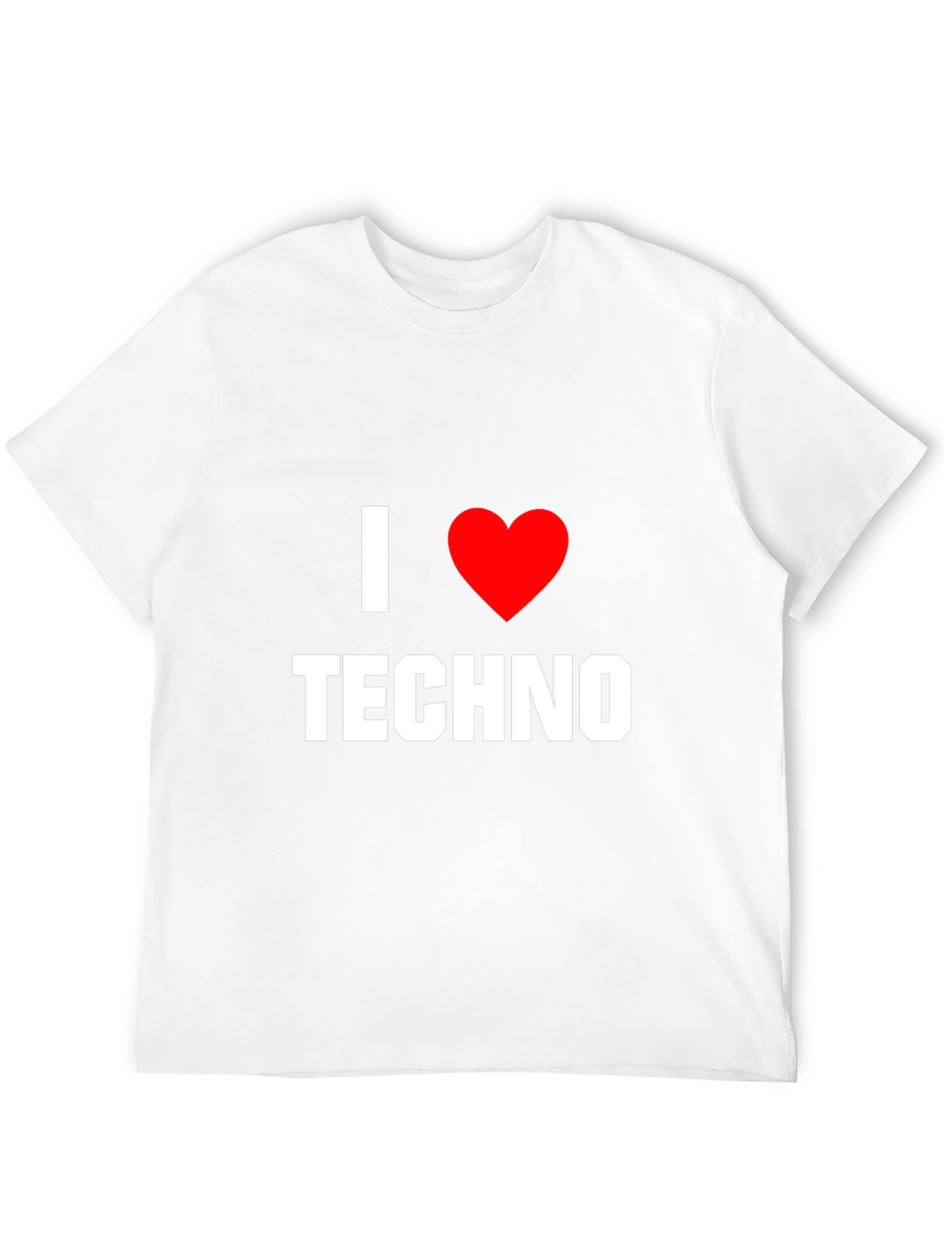 Black I Love Techno T-Shirt - Graphic Music Tee view 12