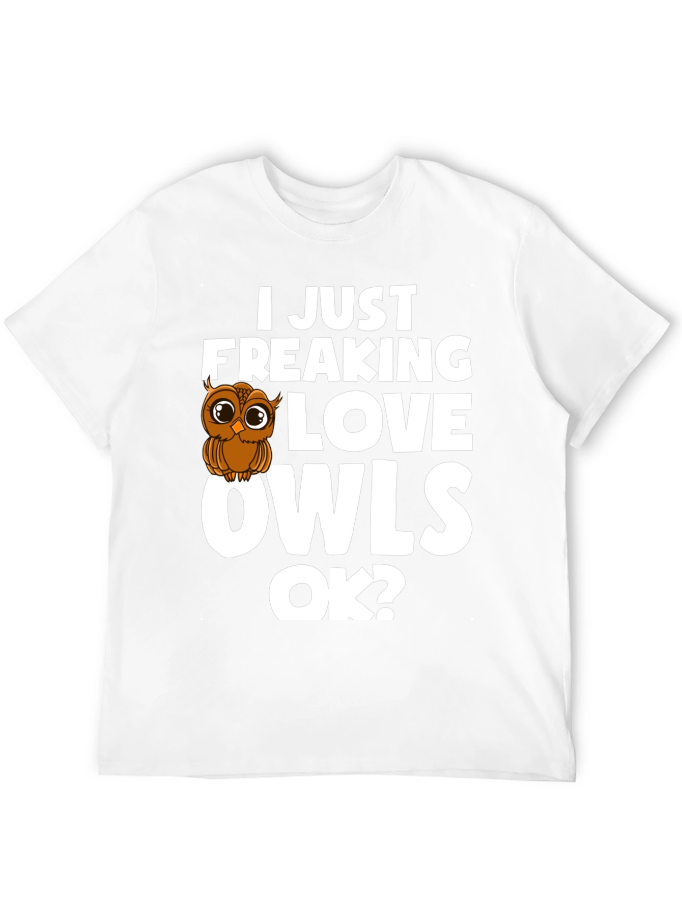 Black I Love Owls T-Shirt - Unisex Black Tee view 12