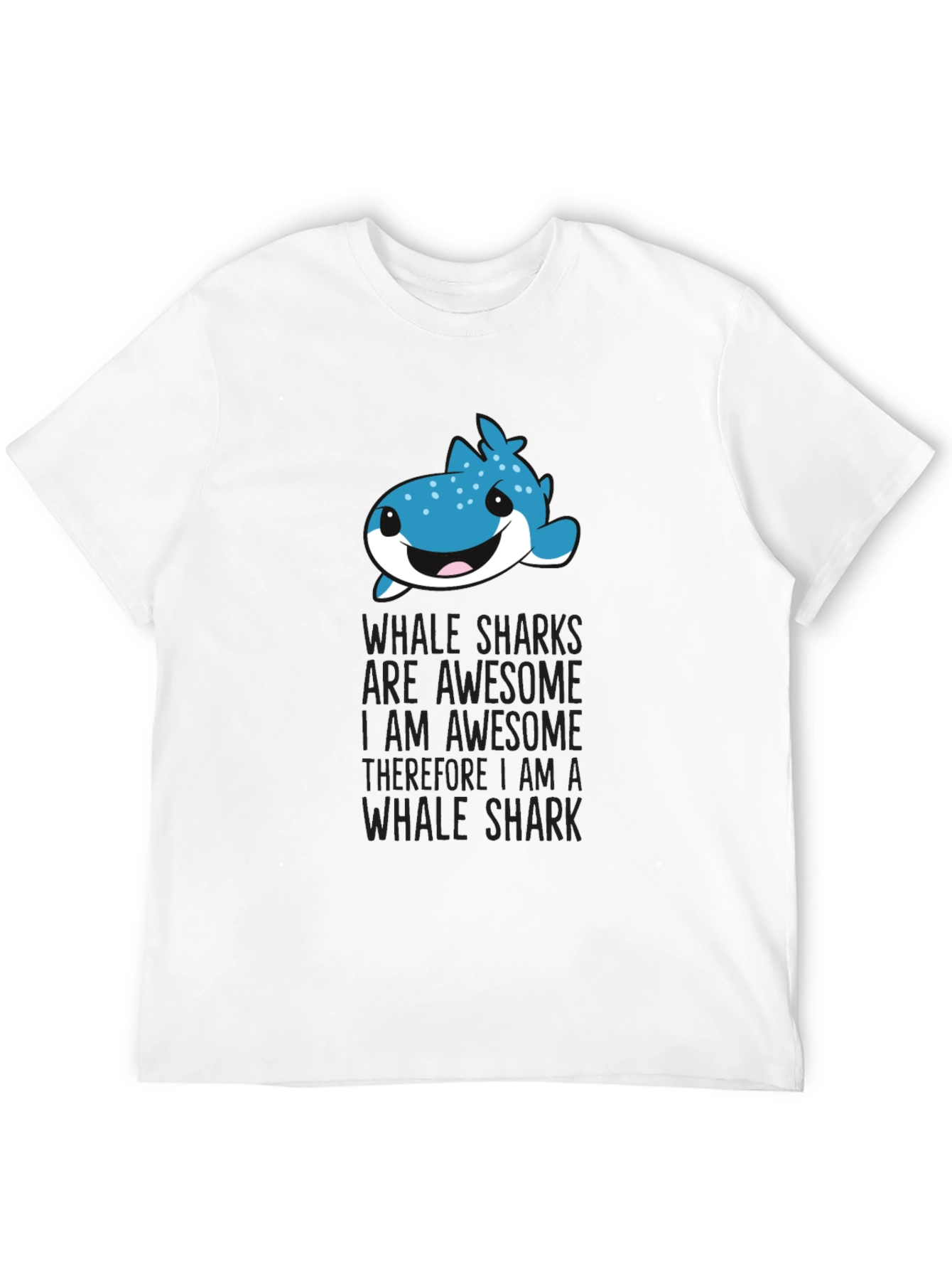 Black Whale Shark Awesome Funny Graphic T-Shirt view 12