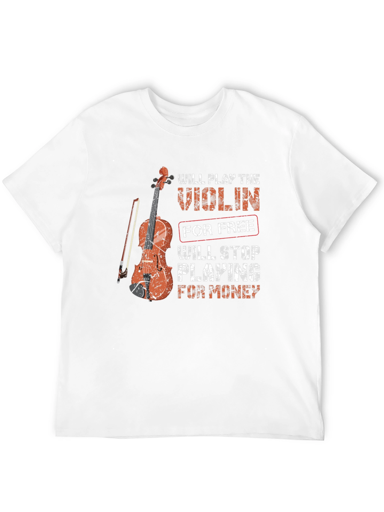 Black Violin Player Graphic T-Shirt - Play for Free, Stop for Money view 12