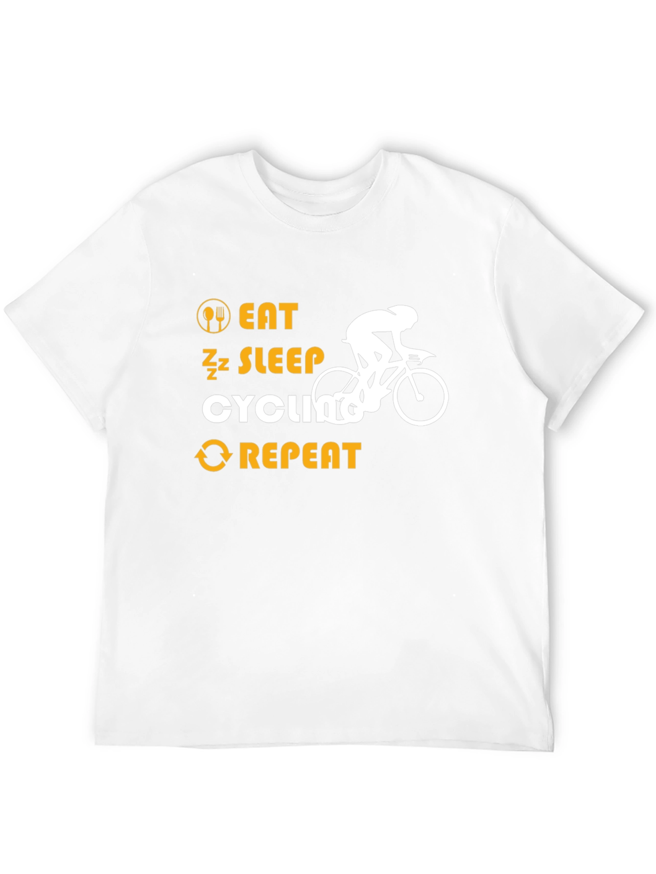 Black Eat Sleep Cycling Repeat T-Shirt view 12