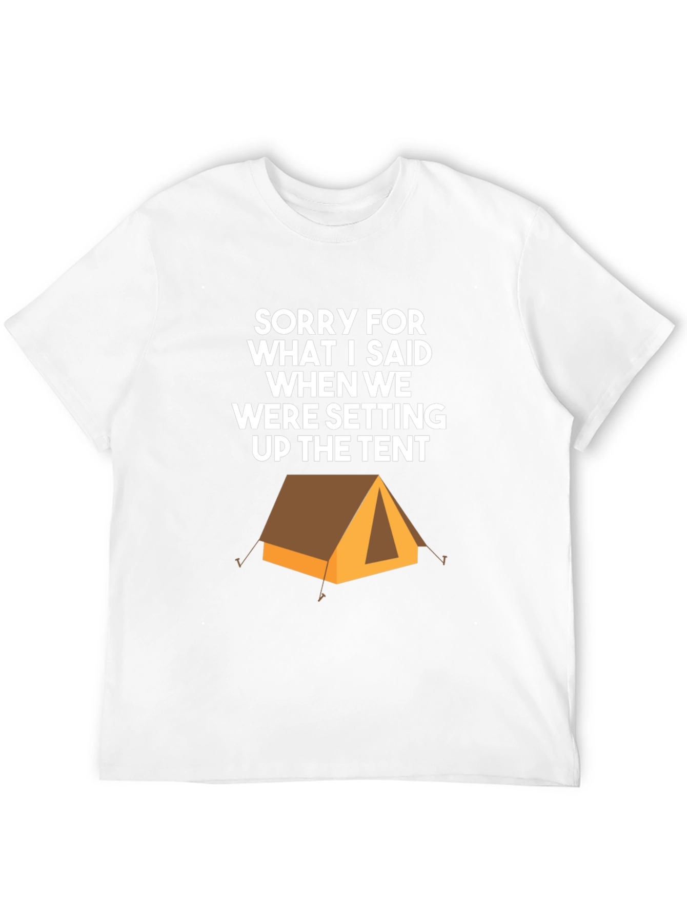 Black Camping Tent Humor Graphic Tee - Sorry For What I Said T-Shirt view 12