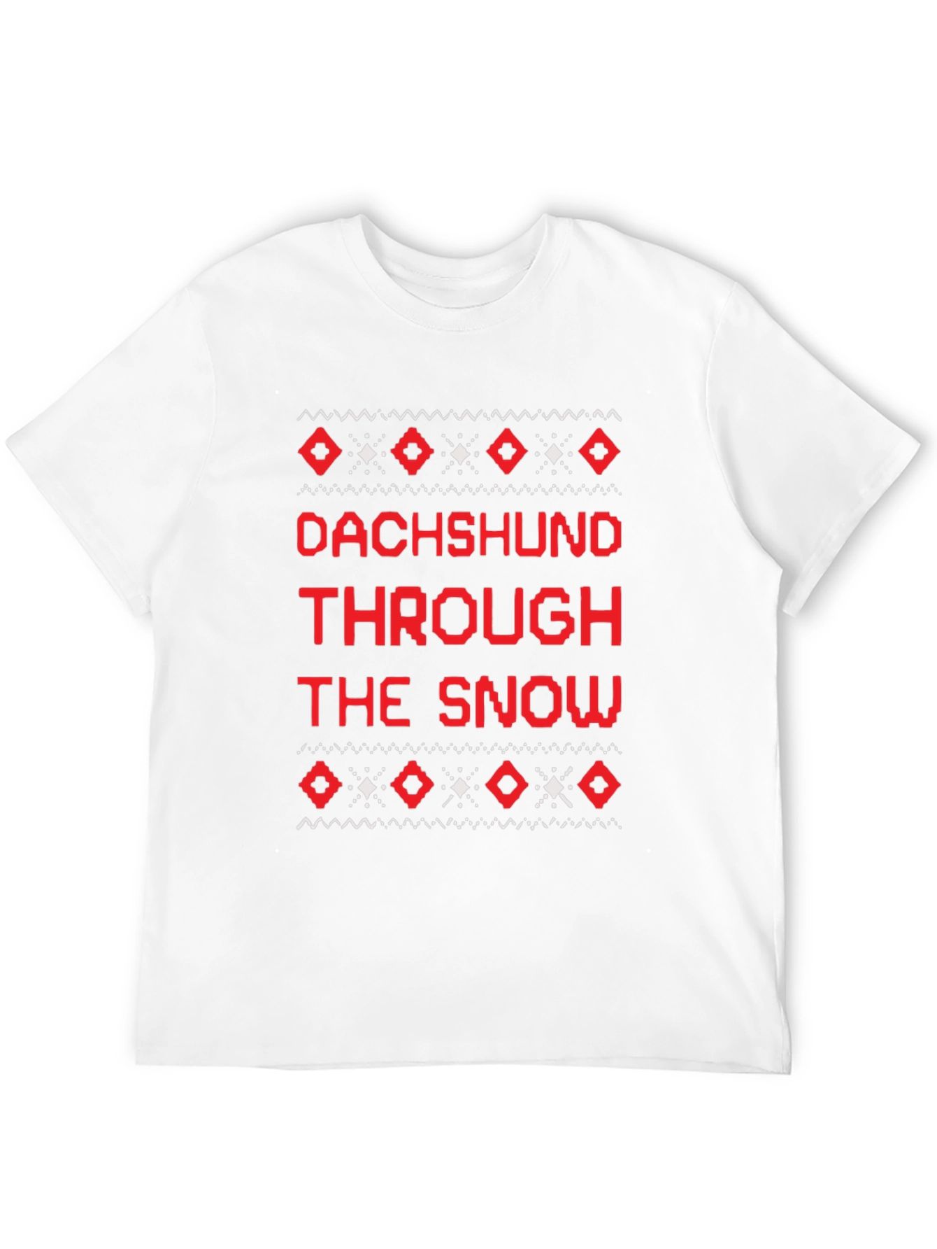 Black Dachshund Through the Snow T-Shirt view 12