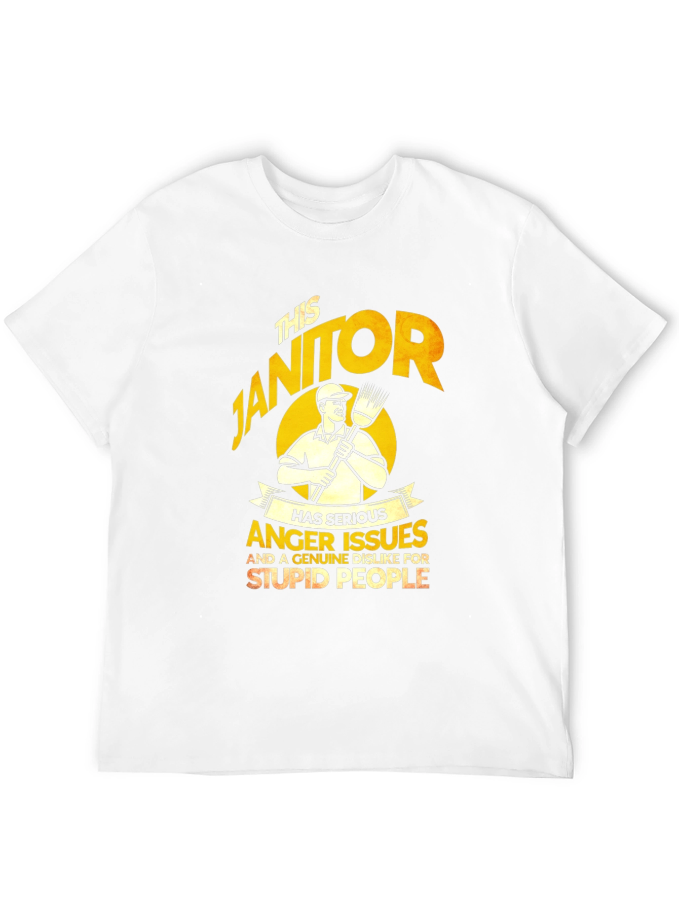 Black Janitor Anger Issues T-Shirt - Funny Novelty Gift view 12