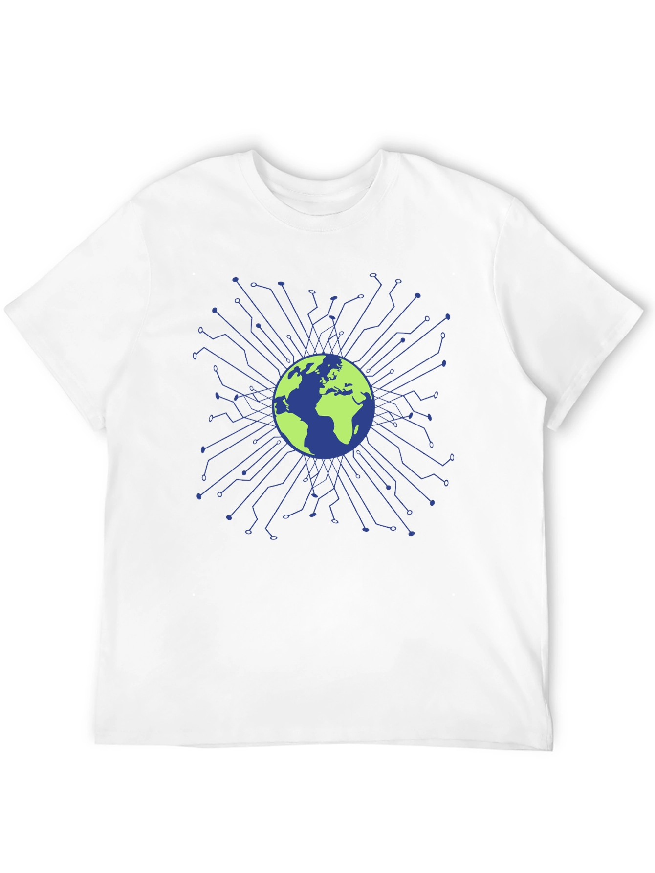 Black Global Tech Circuit T-Shirt - Earth Design view 12