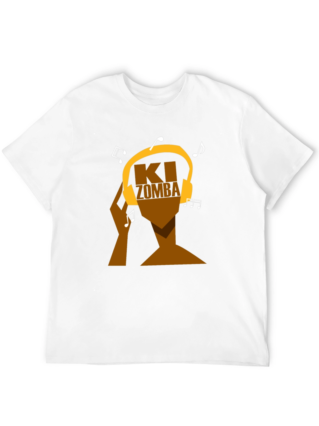 Black Ki Zomba Music Headphone T-Shirt view 12