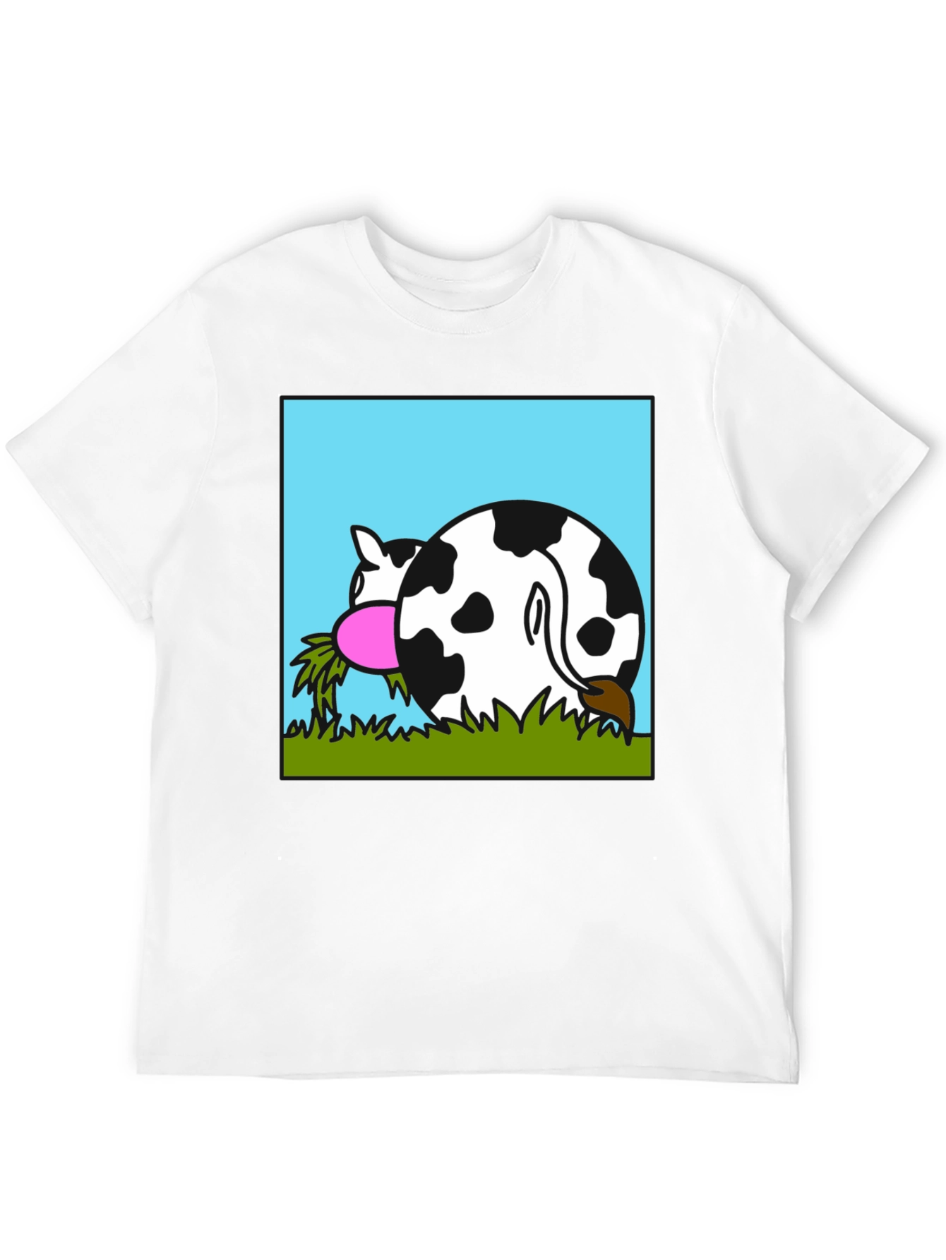 Black Funny Cow Butt T-Shirt - Black view 12