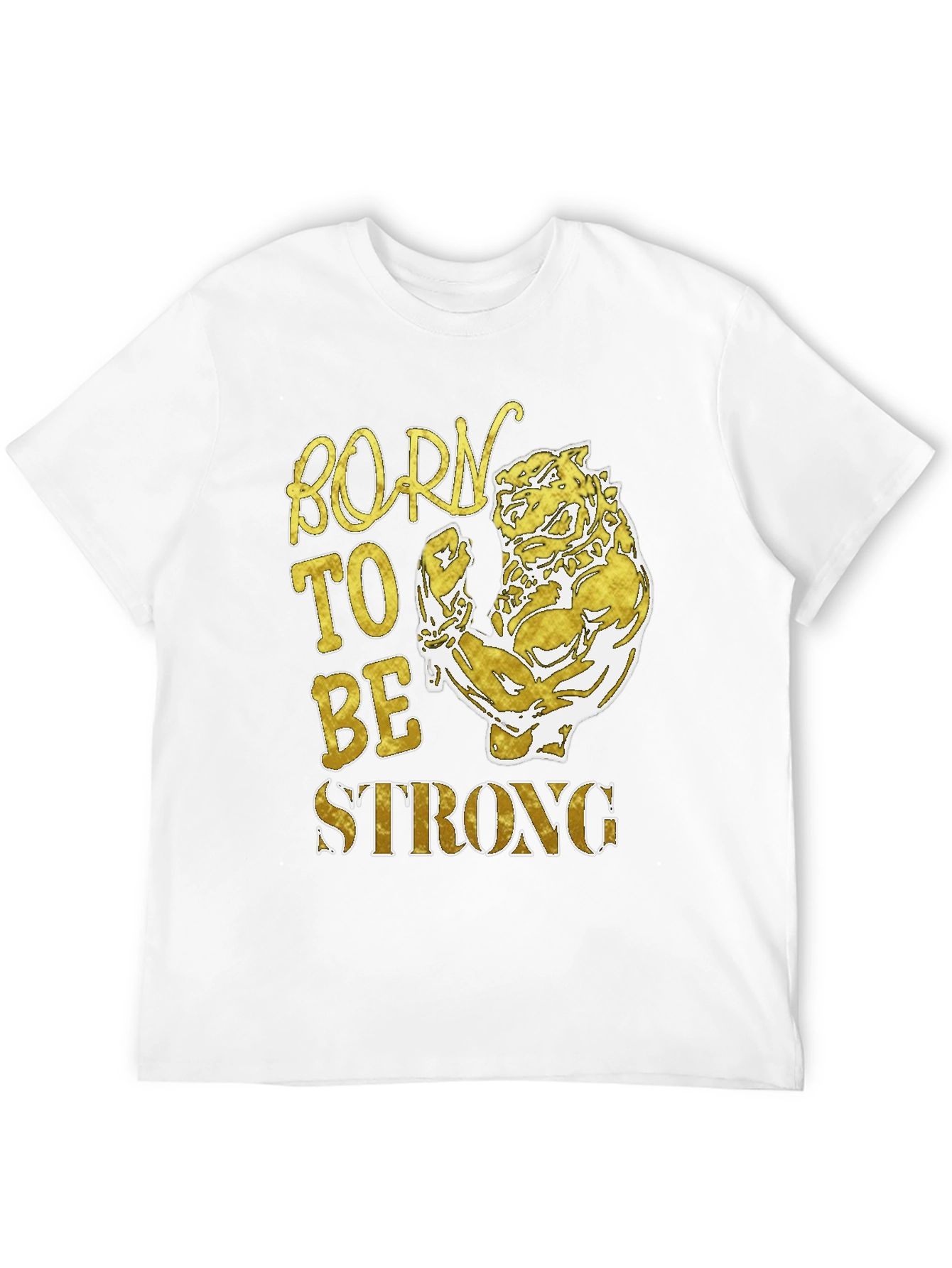 Black Born To Be Strong Men's T-Shirt view 12
