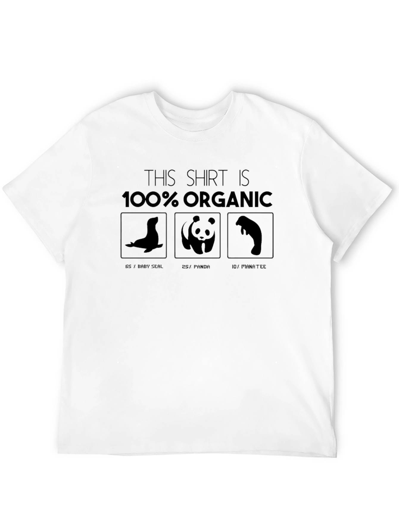 Black 100% Organic Animal T-Shirt view 12