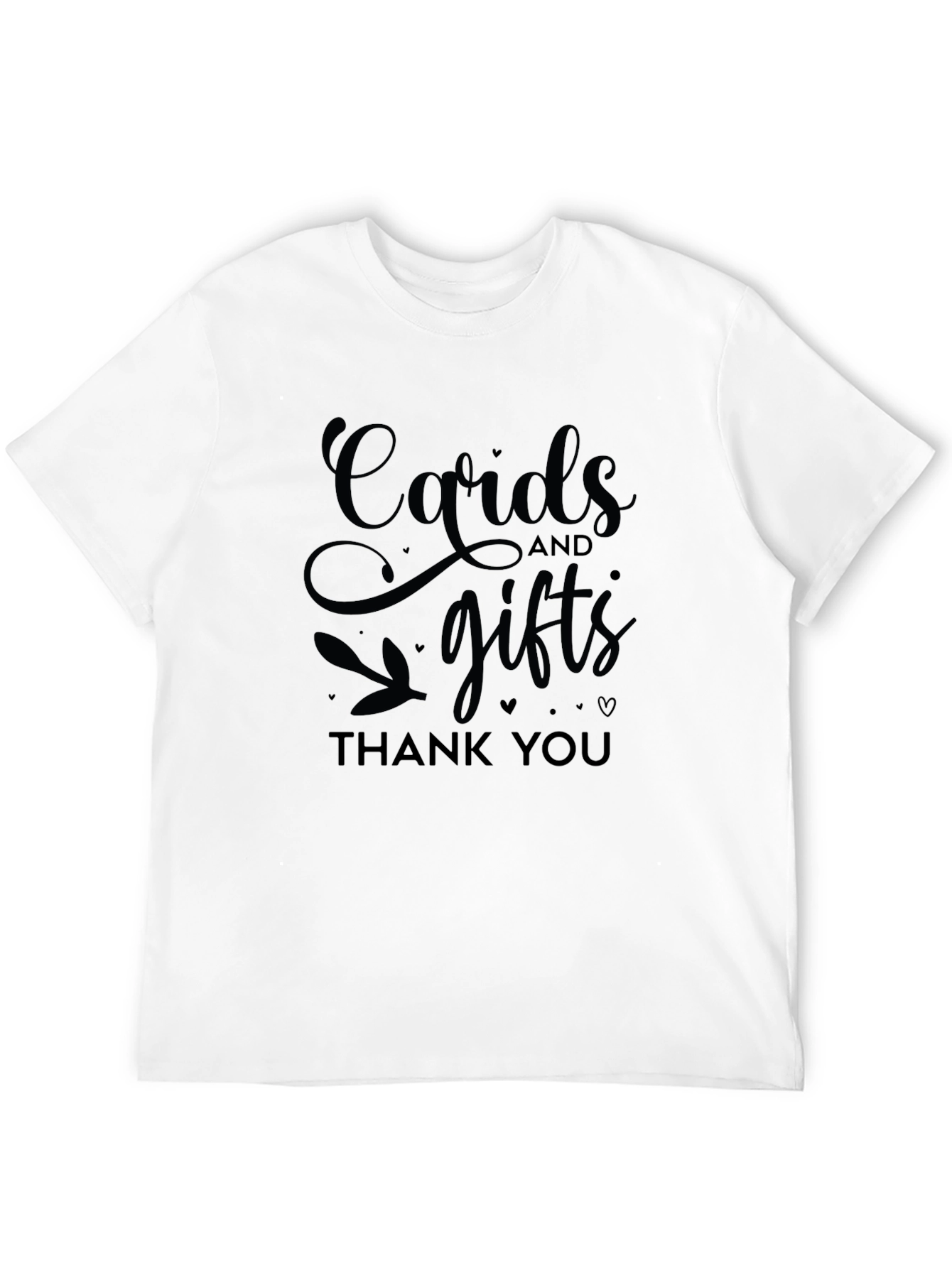 Cards and Gifts Thank You Black T-Shirt - 12