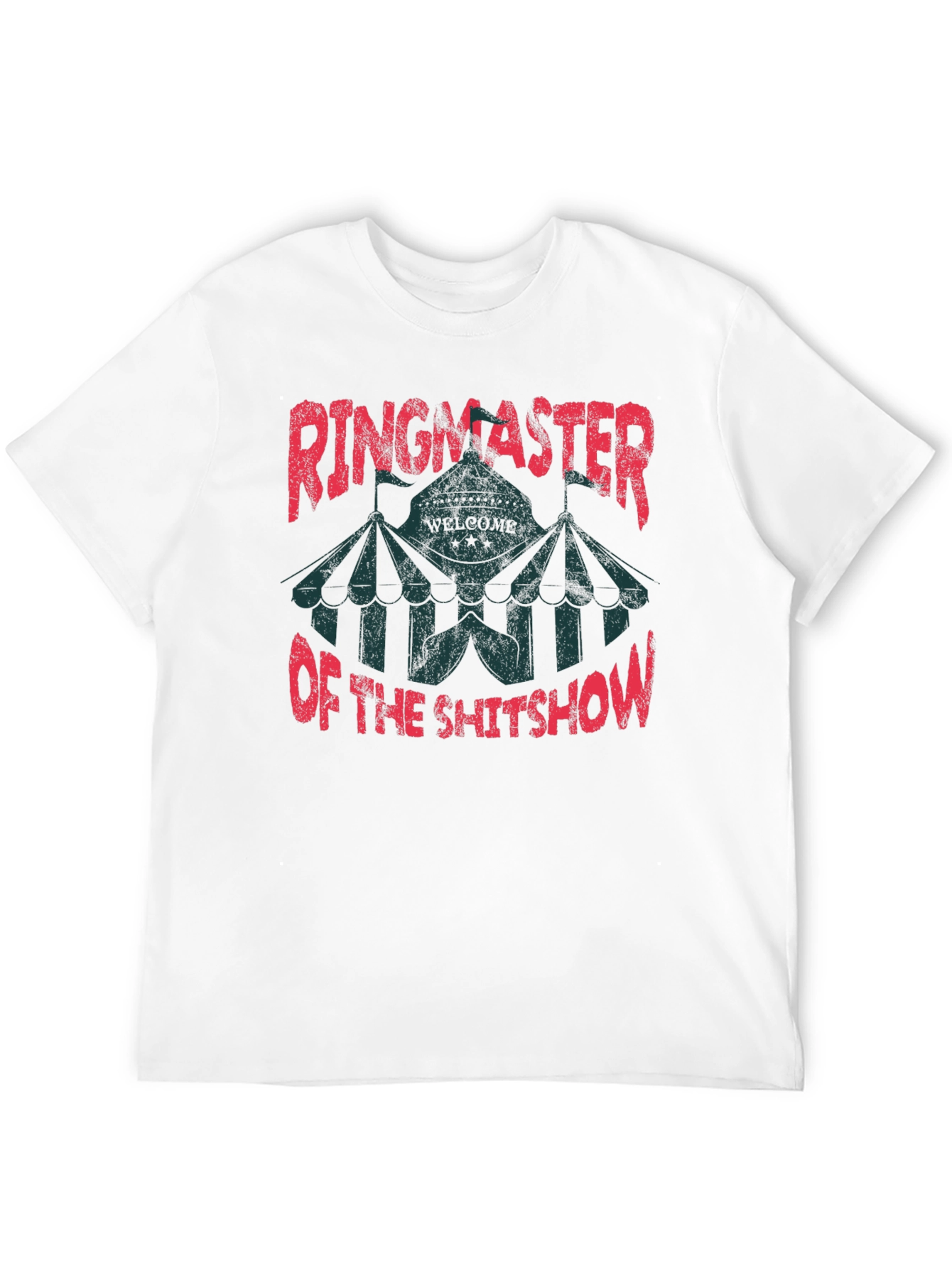 Black Ringmaster of the Shitshow Black Graphic T-Shirt view 12