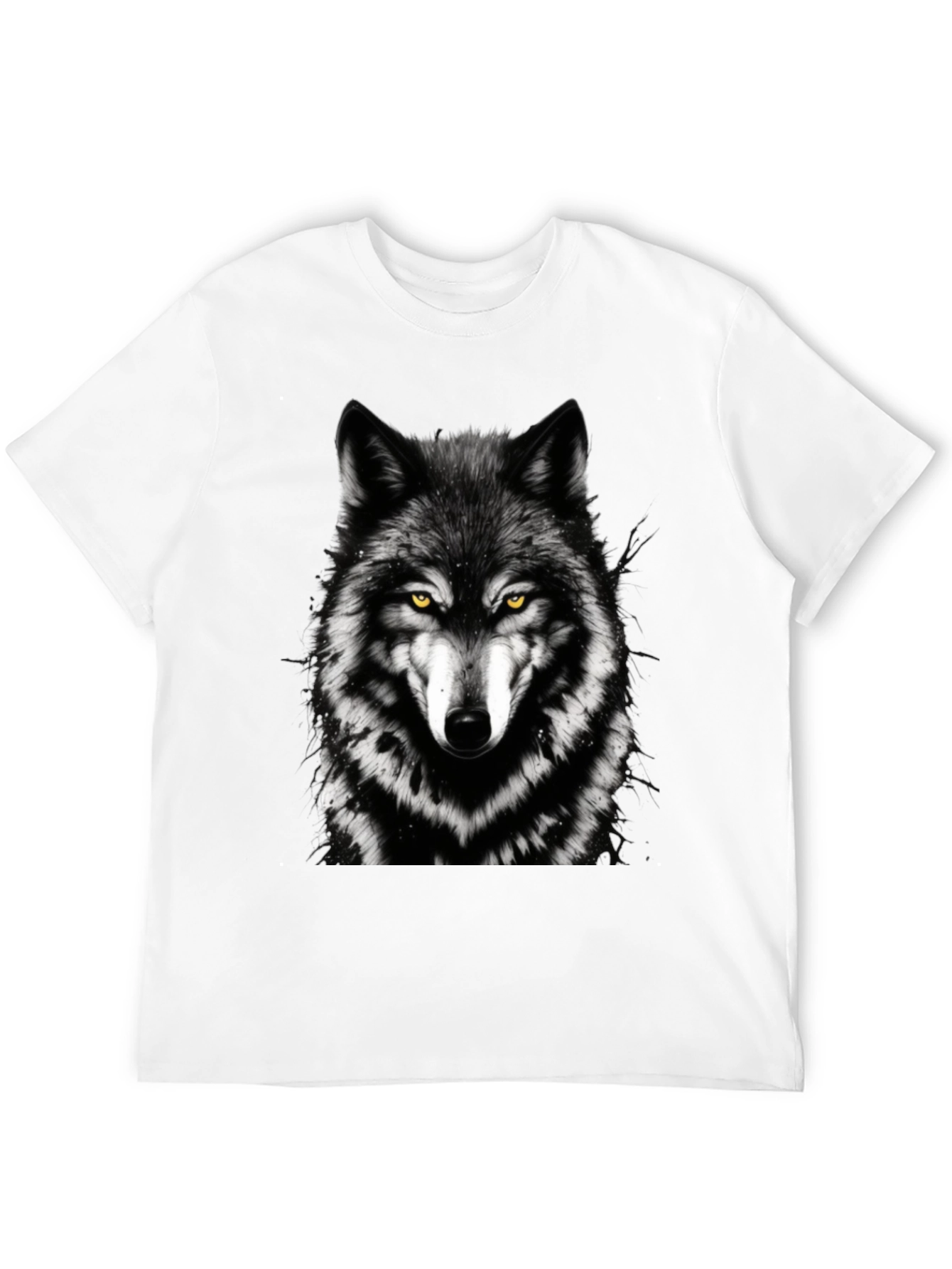 Black Wolf Graphic Tee - Black Cotton Short Sleeve view 12