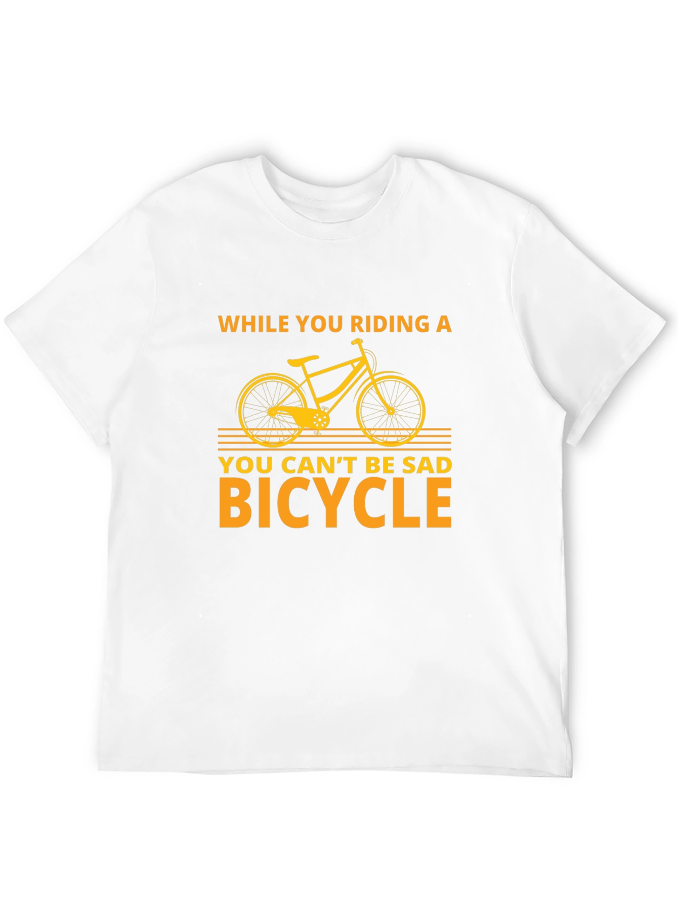 Black Funny Bicycle T-Shirt - You Can't Be Sad Bicycle view 12