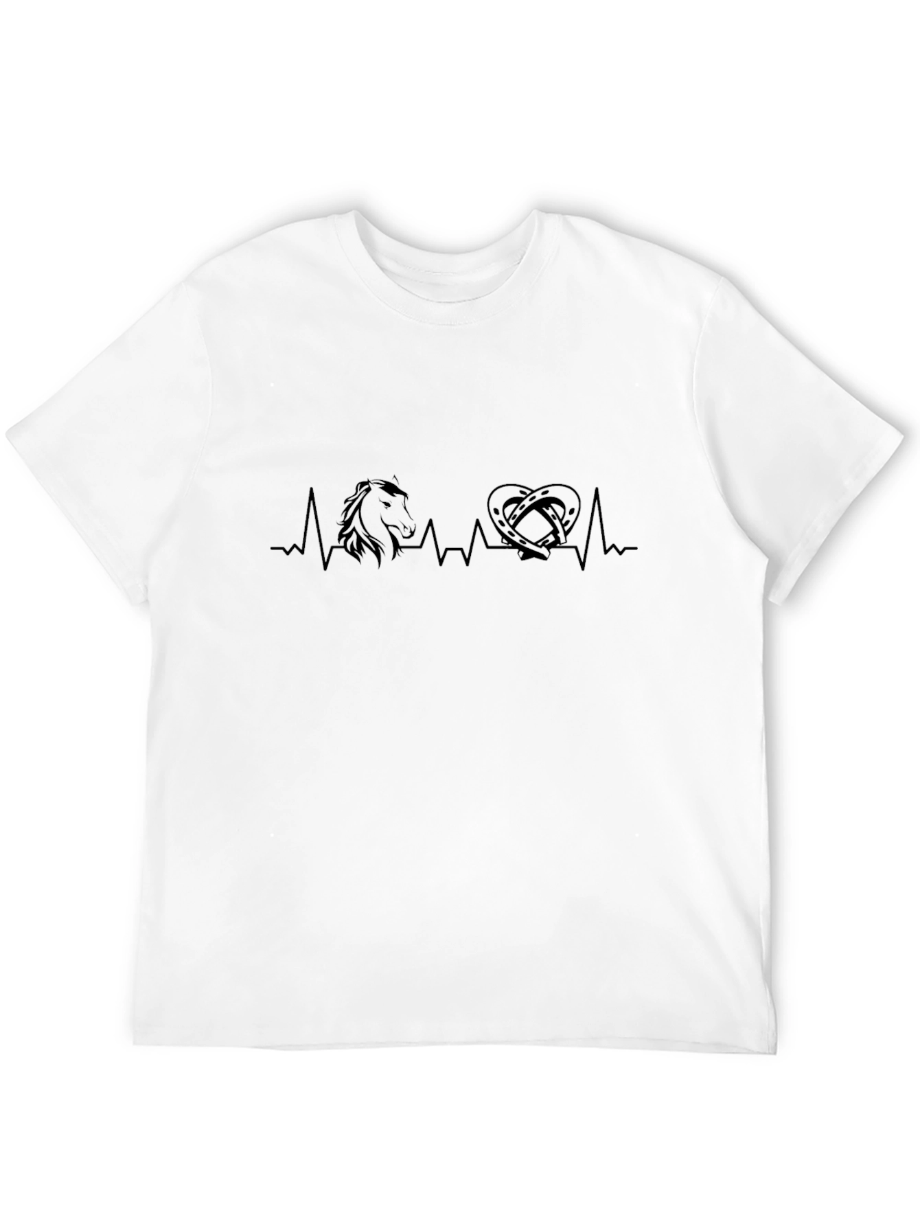 Black Horse & Pretzel Heartbeat Graphic Tee - Unisex view 12