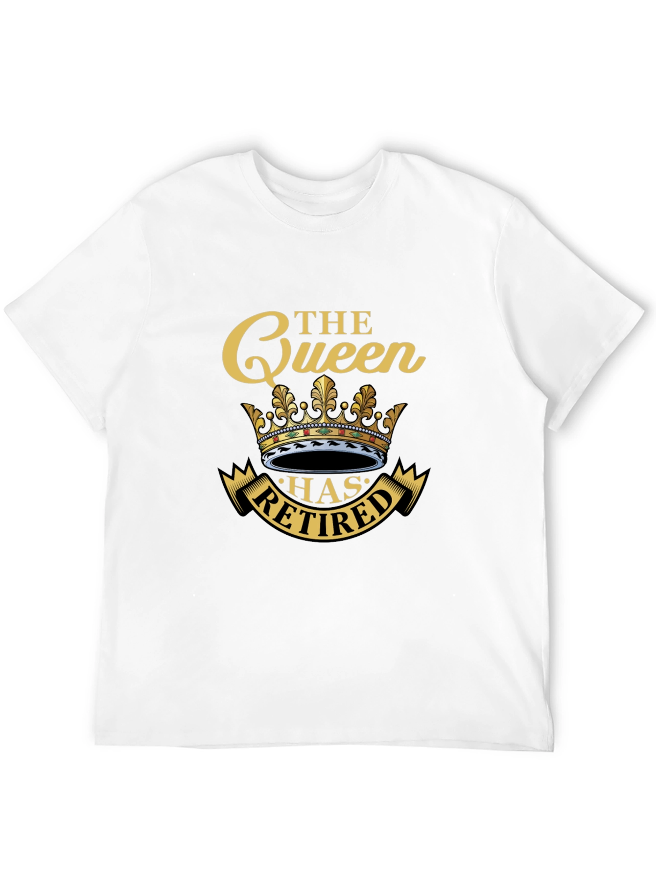Black The Queen Has Retired T-Shirt view 12