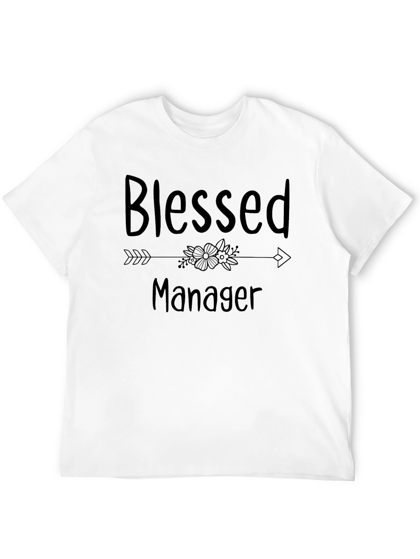 Black Blessed Manager Graphic T-Shirt - Black view 12