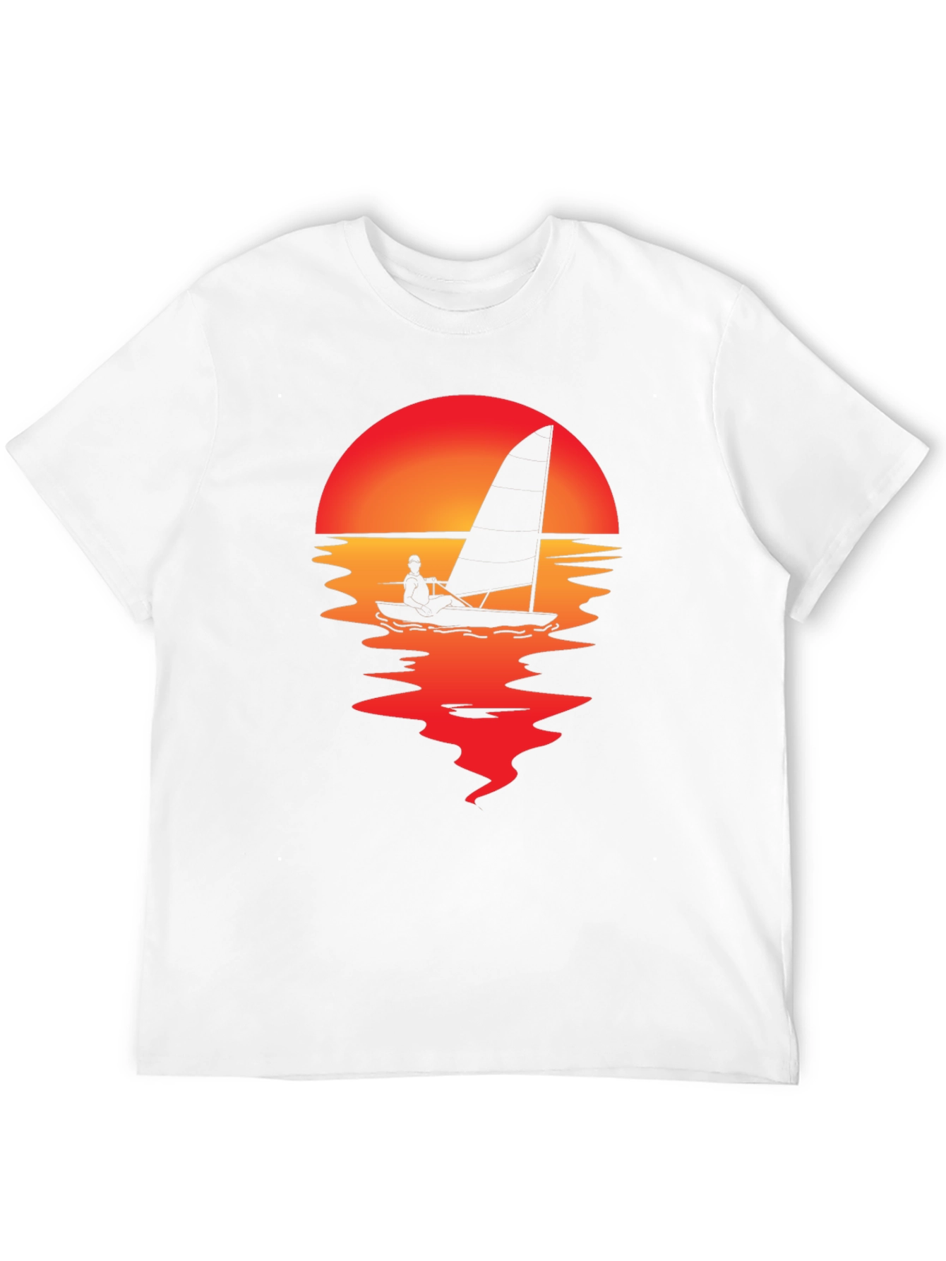 Black Sunset Sailboat Graphic Tee view 12