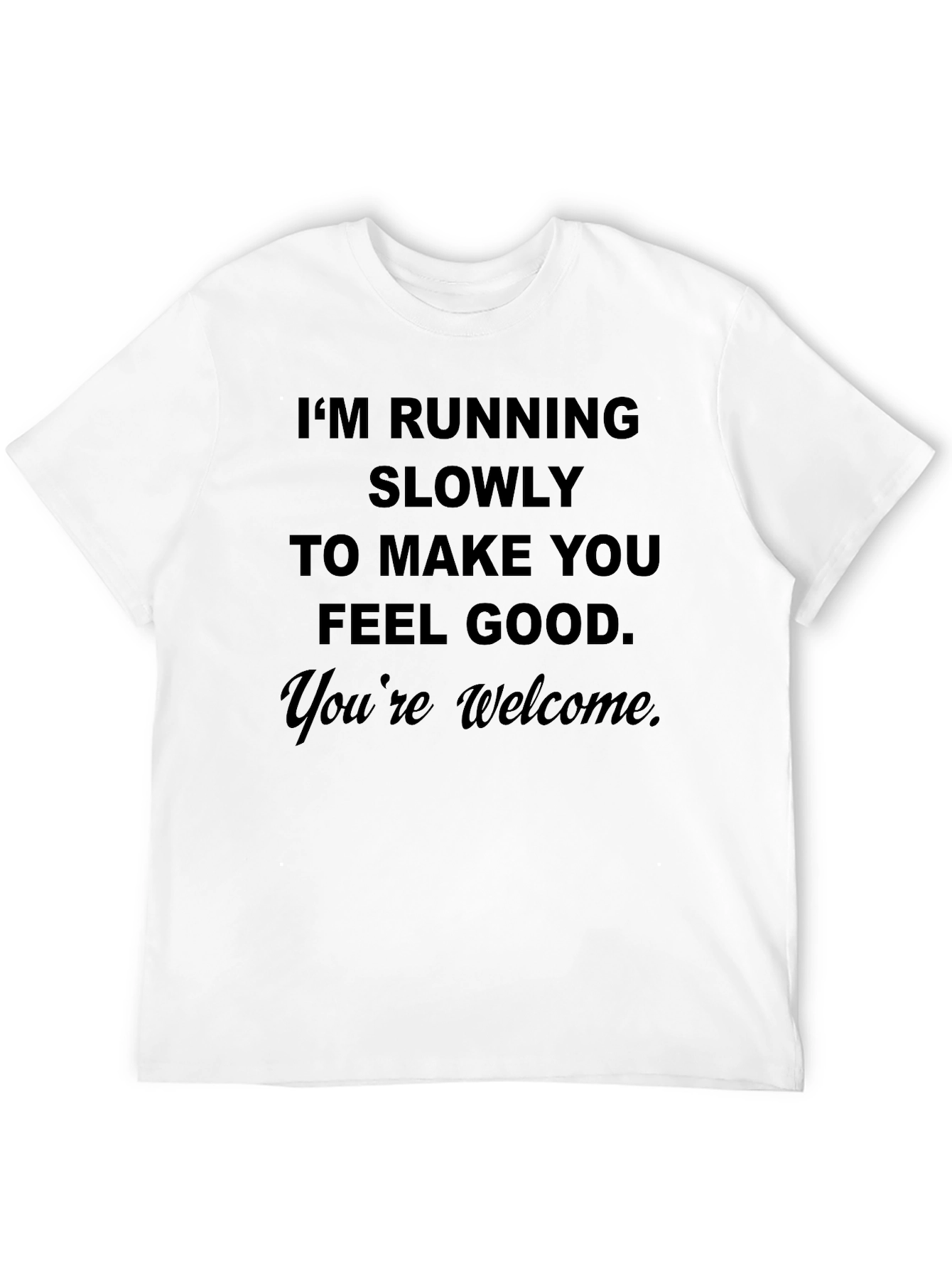 Black Funny Running Slogan Graphic T-Shirt view 12