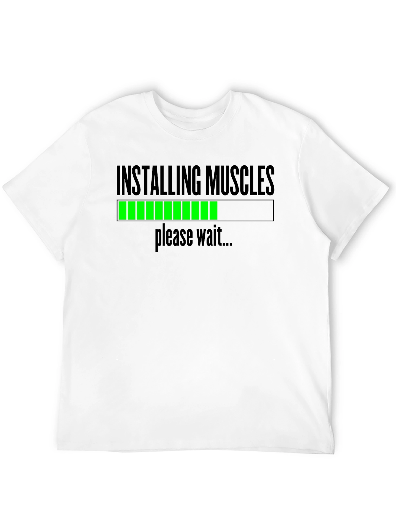 Black Installing Muscles Funny Workout T-Shirt view 12