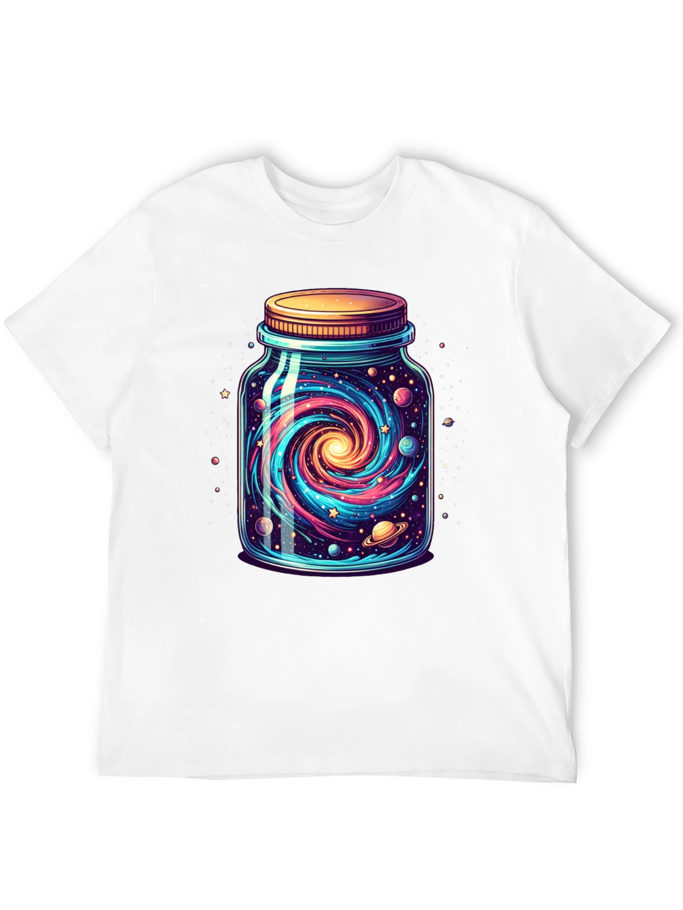 Black Galaxy Jar Graphic Tee - Men's Black T-Shirt view 12