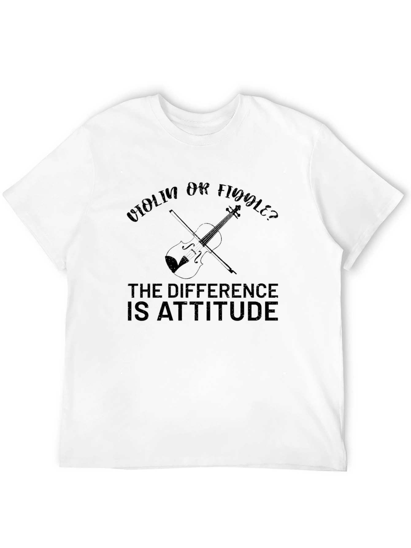 Black Violin or Fiddle T-Shirt - Attitude Makes the Difference view 12