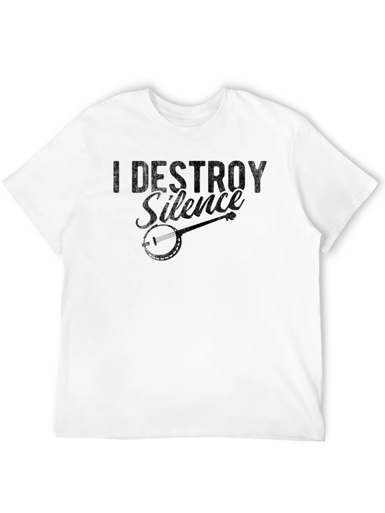 Black I Destroy Silence Banjo Graphic Tee - Black view 12