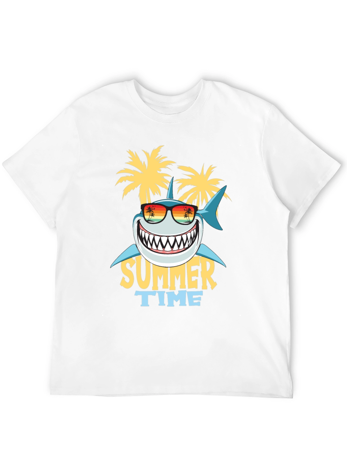 Black Summer Time Shark Graphic Tee view 12