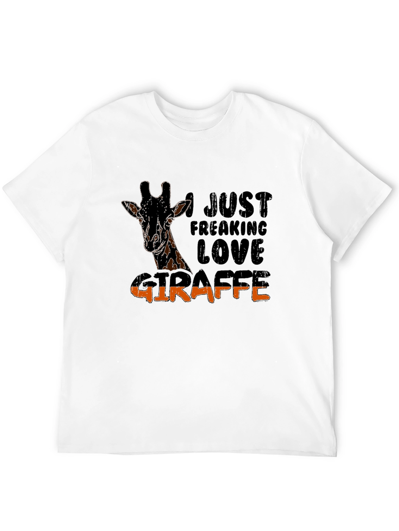 Black I Just Freaking Love Giraffe Graphic Tee view 12