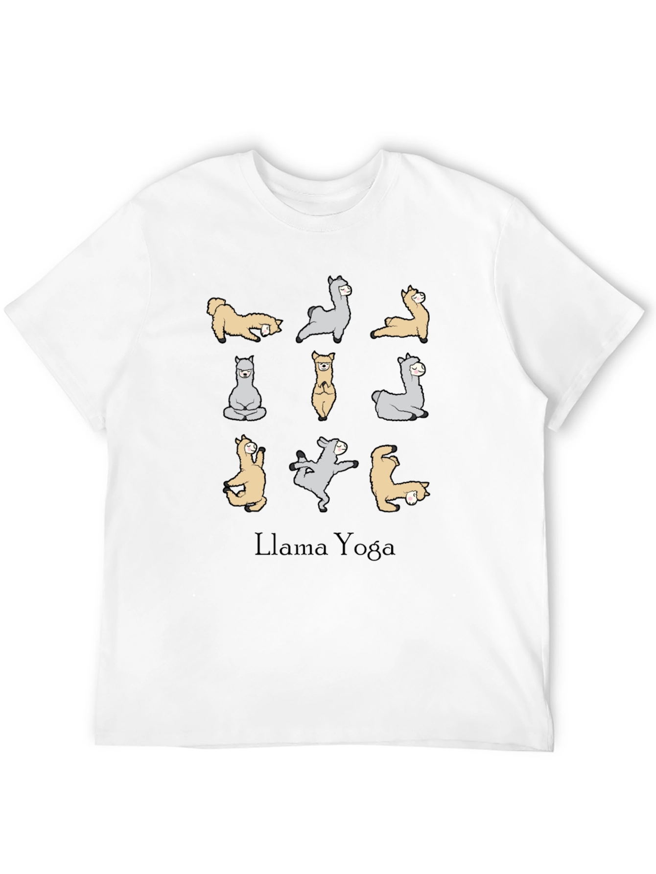 Black Llama Yoga Graphic Tee - Soft Cotton Blend view 12