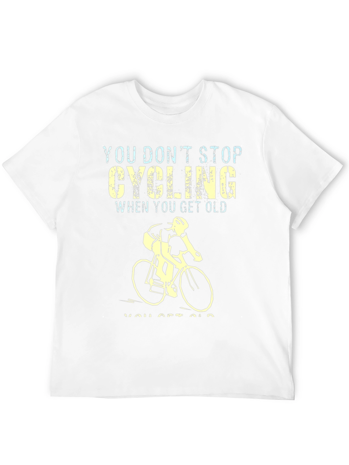 Black Cycling Never Gets Old Graphic Tee view 12